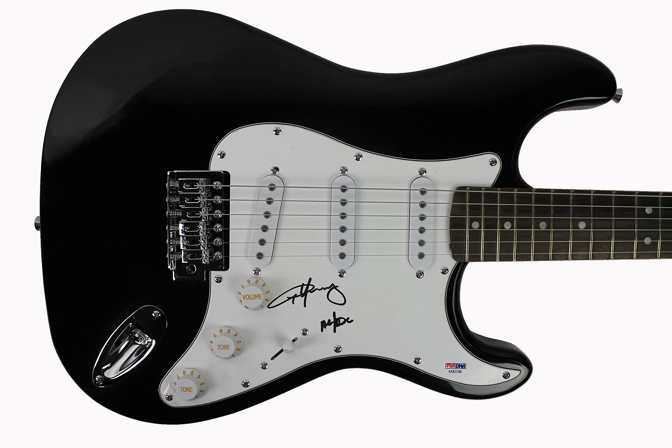 Angus Young "AC/DC" Authentic Signed Black Electric Guitar PSA/DNA #AA82248