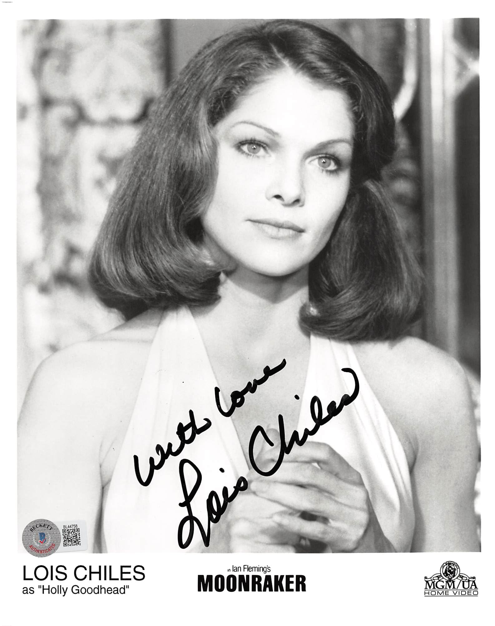 Lois Chiles Moonraker "With Love" Authentic Signed 8x10 Photo BAS #BL44758