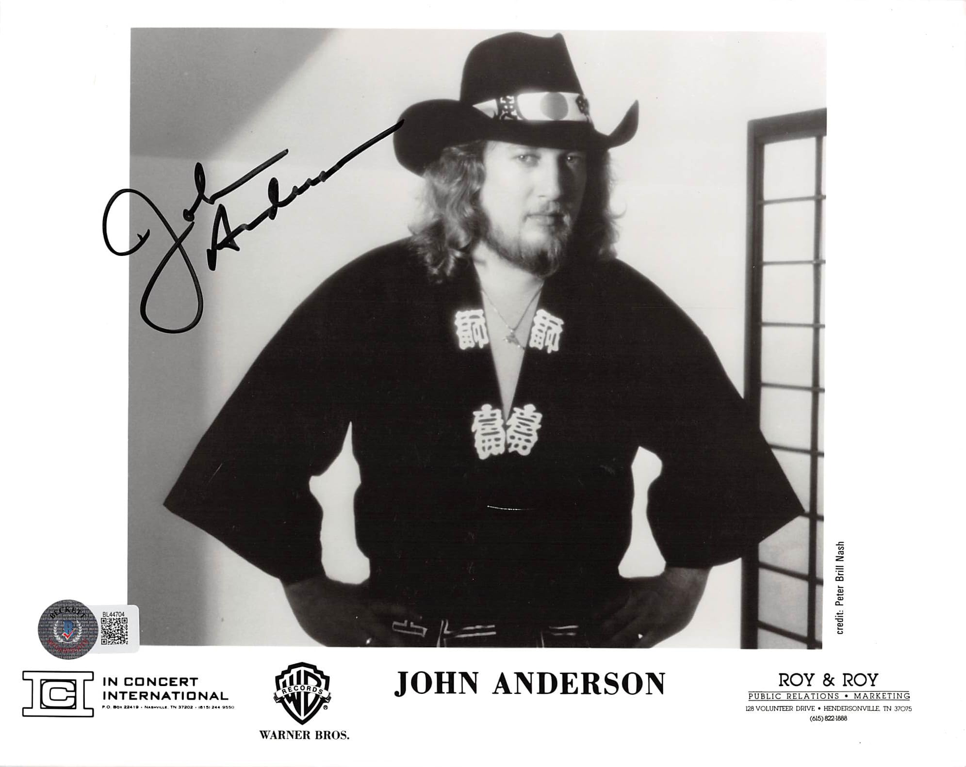 John Anderson Country Music Authentic Signed 8x10 Photo Autographed BAS #BL44704