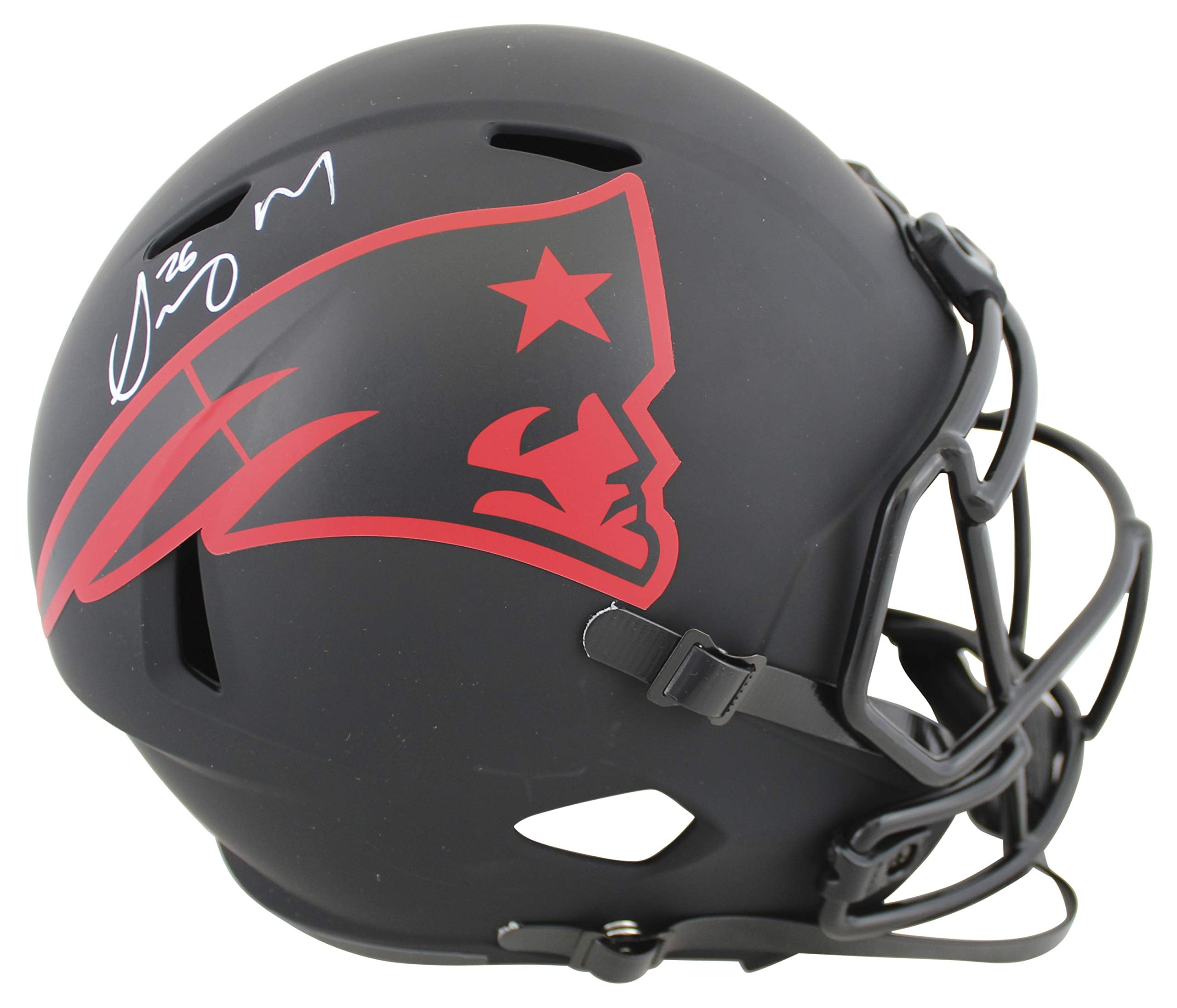 Patriots Sony Michel Signed Eclipse Full Size Speed Rep Helmet BAS Witnessed