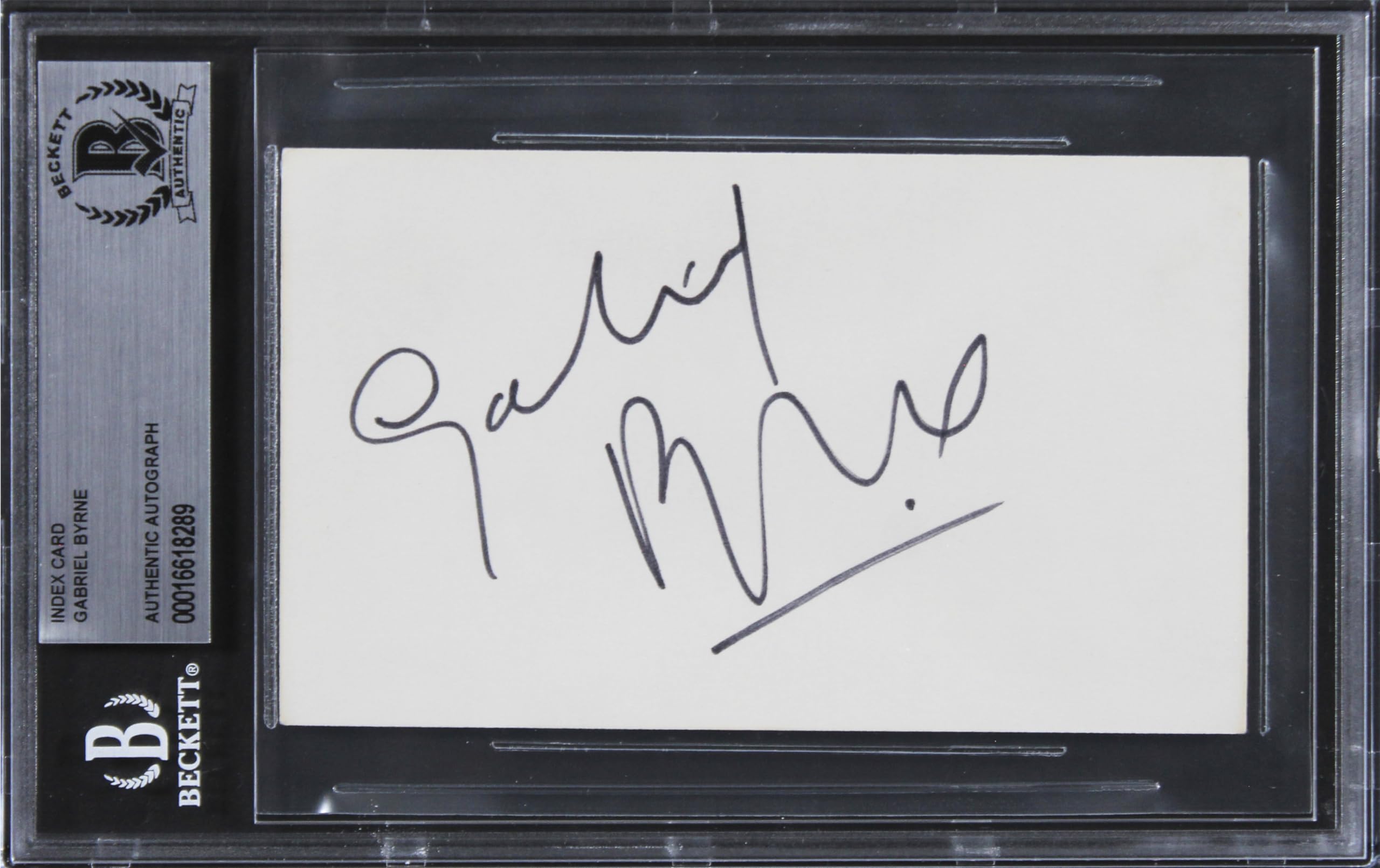 Gabriel Byrne The Usual Suspects Authentic Signed 3x5 Index Card BAS Slabbed 5