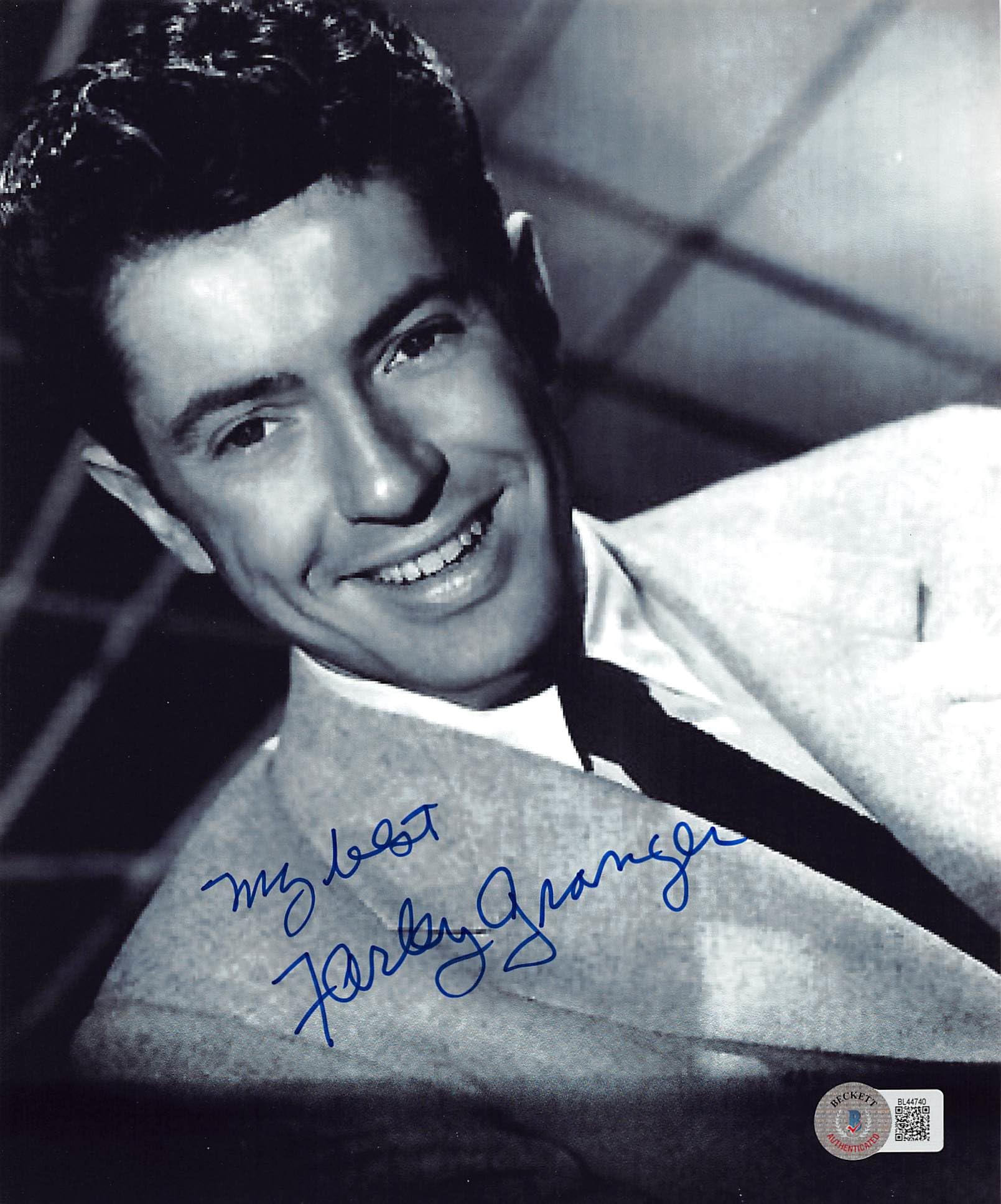 Farley Granger Strangers on a Train "My Last" Signed 8x10 Photo BAS #BL44740