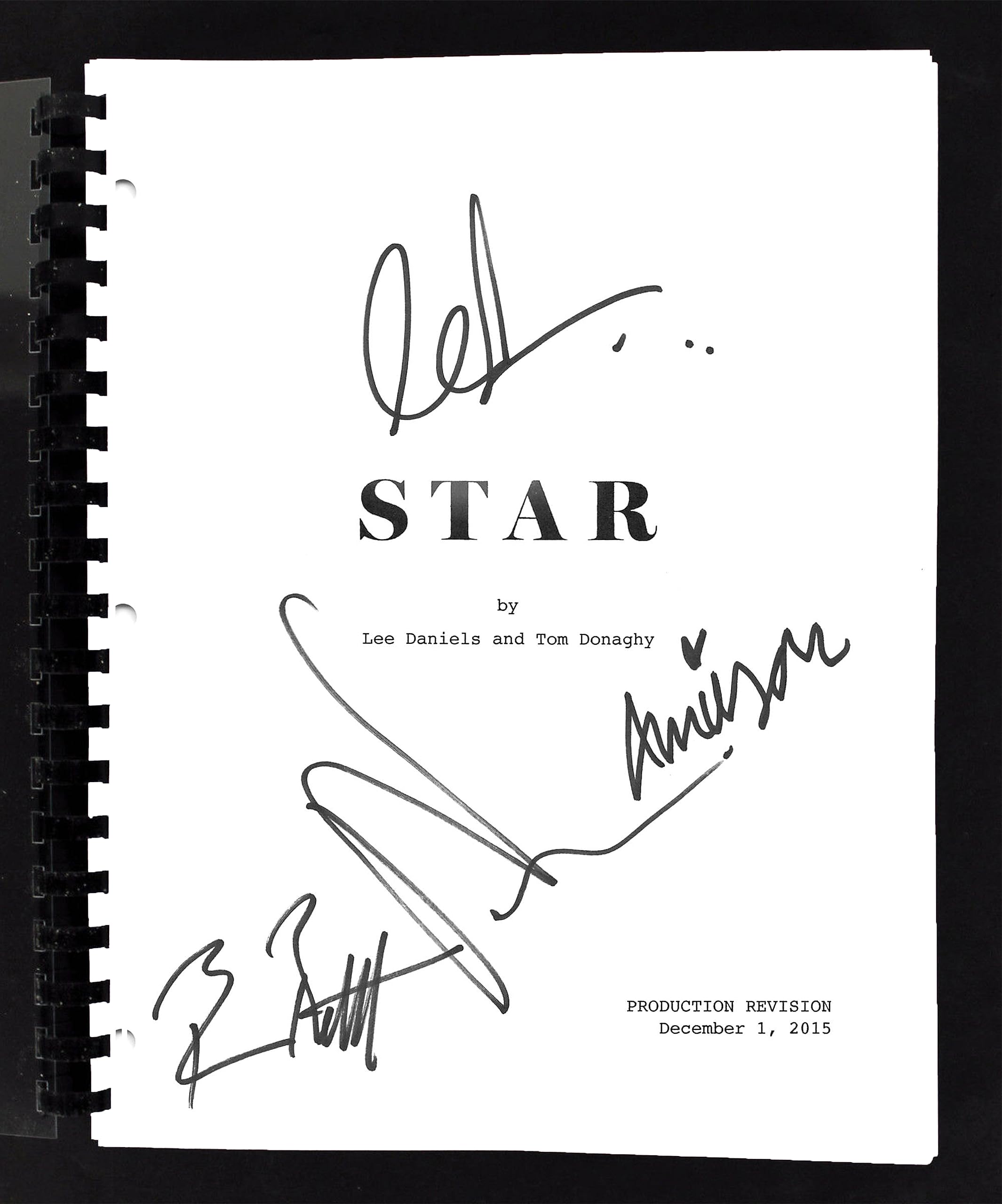 Star Cast (4) Daniels, Bratt, Campbell, & Scott Signed Movie Script BAS #AC33454