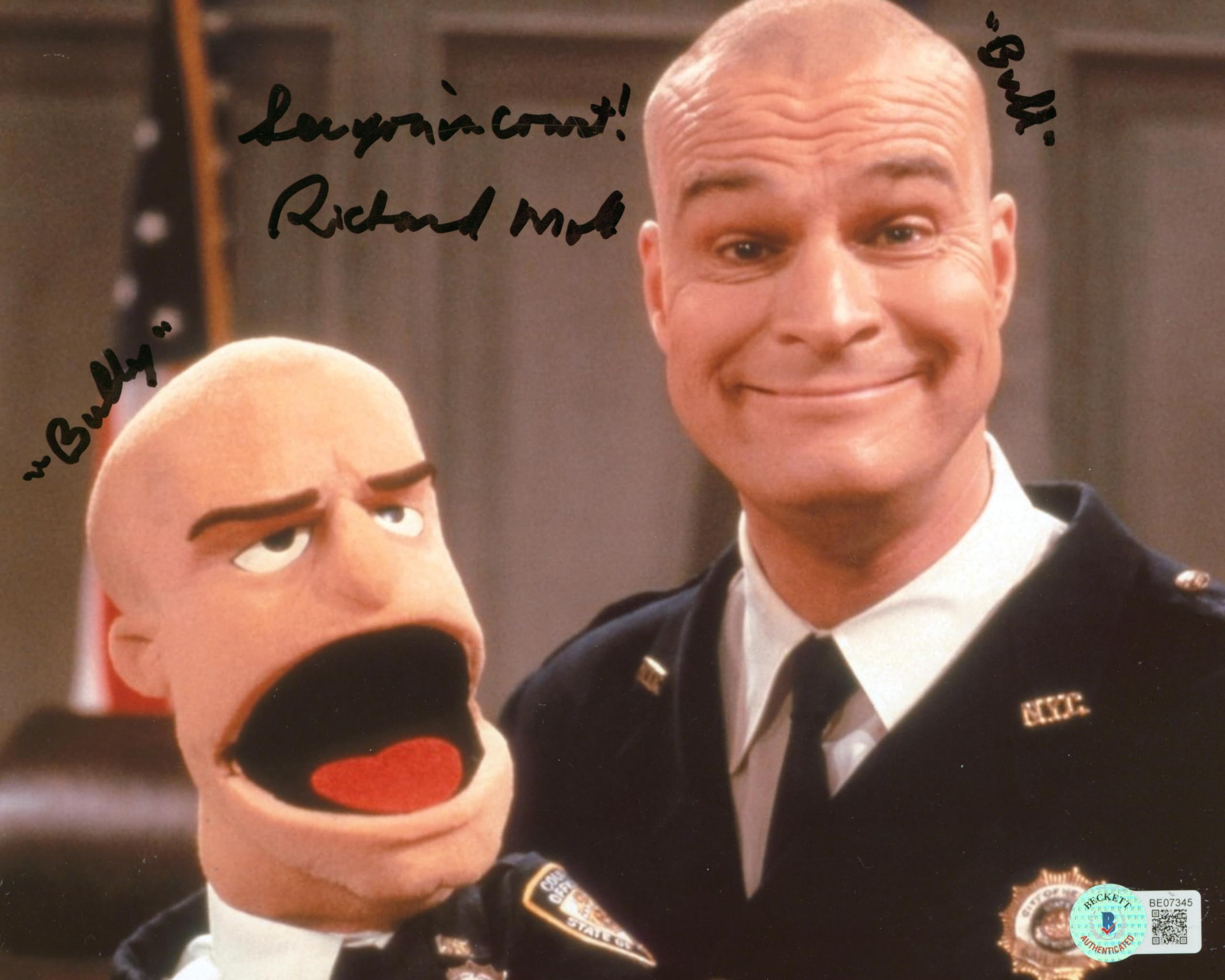 Richard Moll Night Court "See You In Court!" Signed 8x10 Photo BAS #BE07345