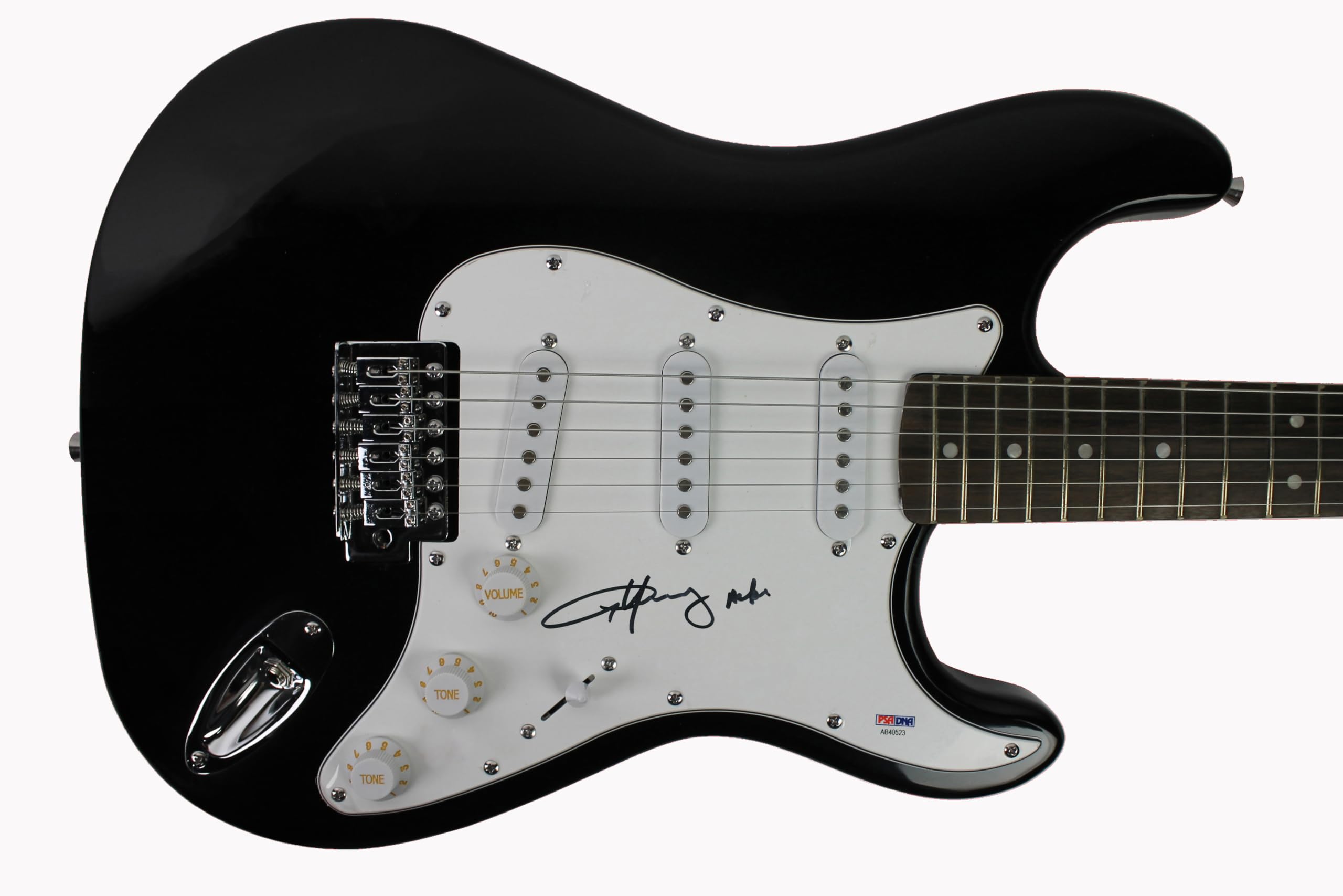 Angus Young "AC/DC" Authentic Signed Black Electric Guitar PSA/DNA #AB40523