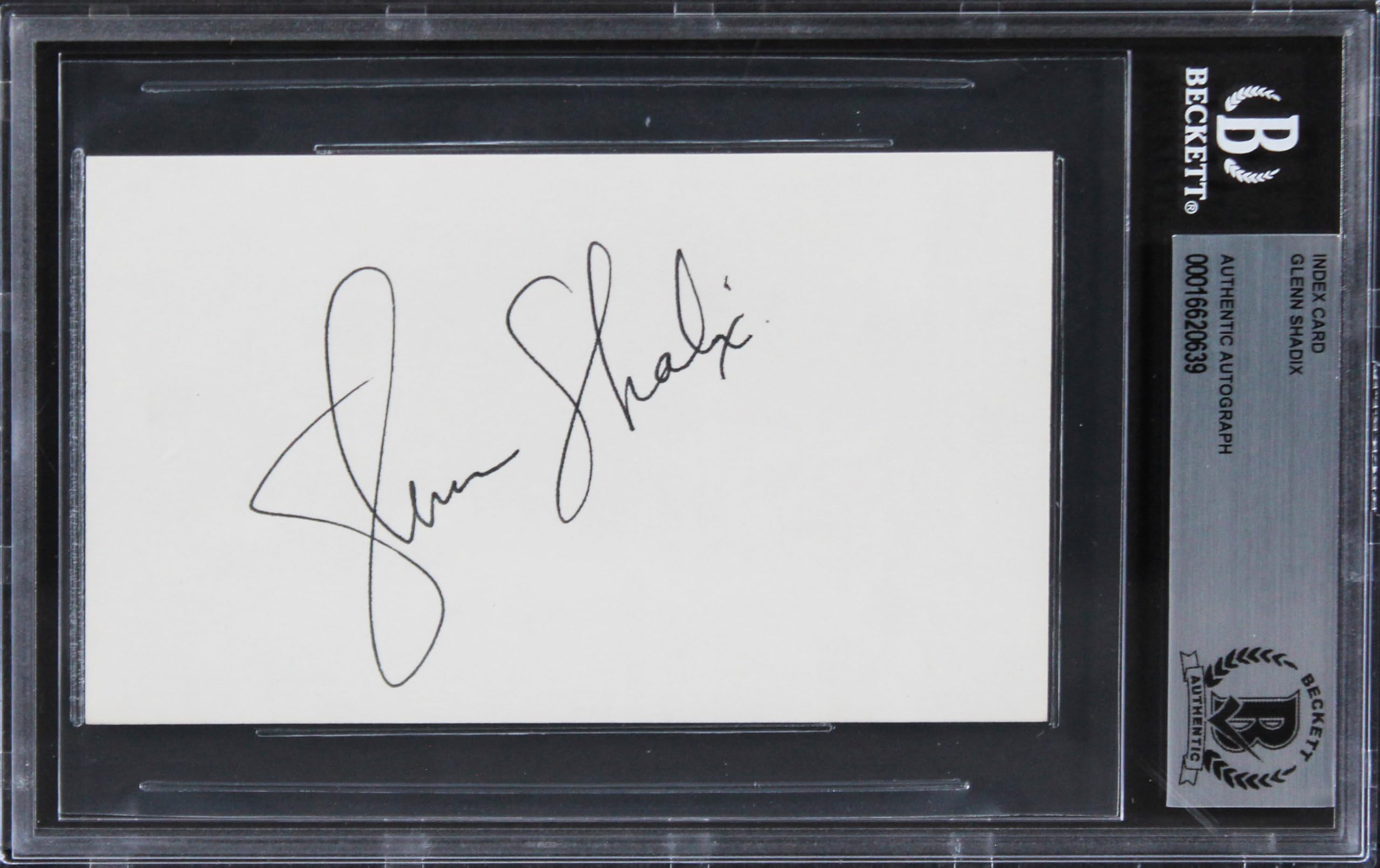 Glenn Shadix Beetlejuice Authentic Signed 3x5 Index Card BAS Slabbed 1