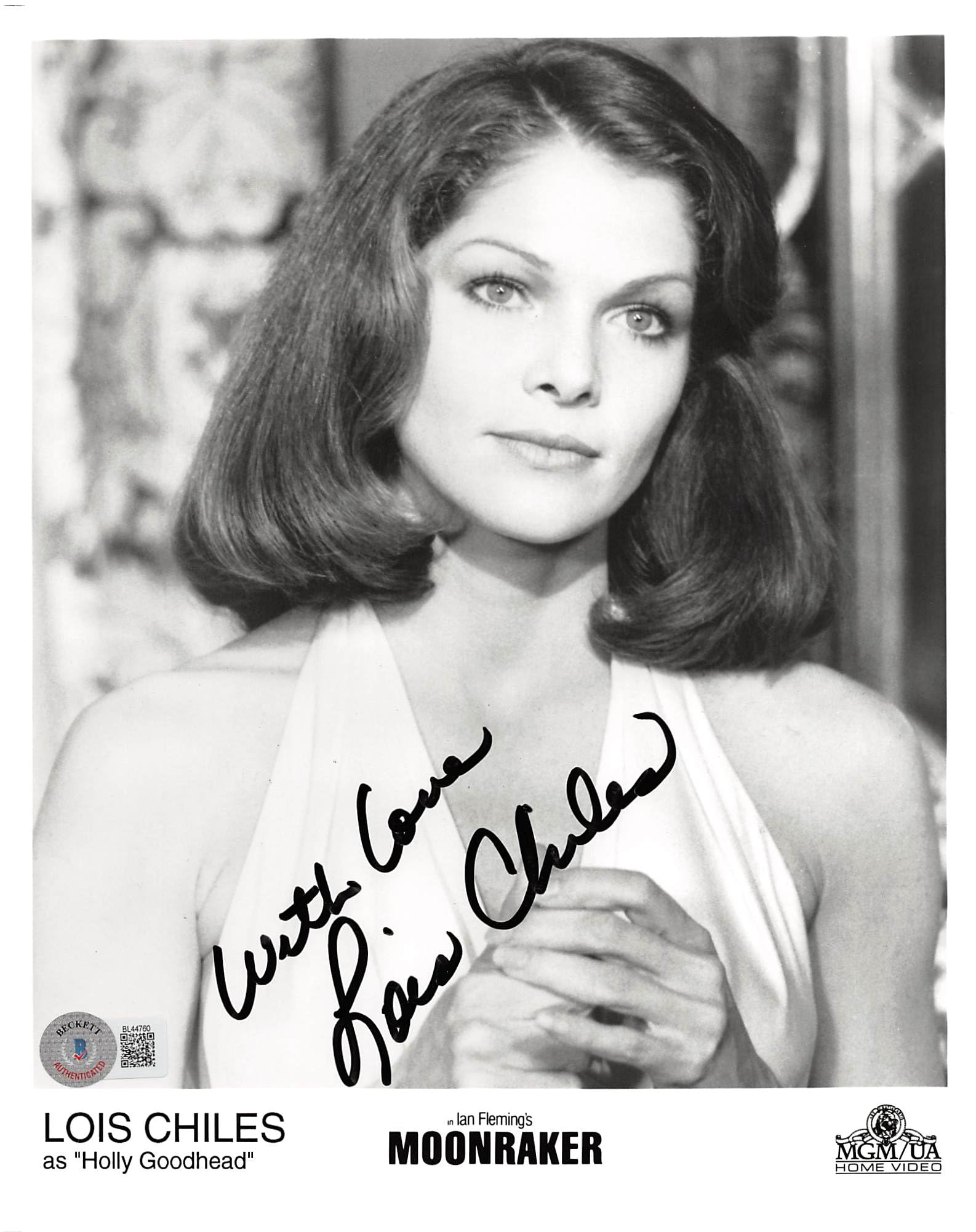 Lois Chiles Moonraker "With Love" Authentic Signed 8x10 Photo BAS #BL44760