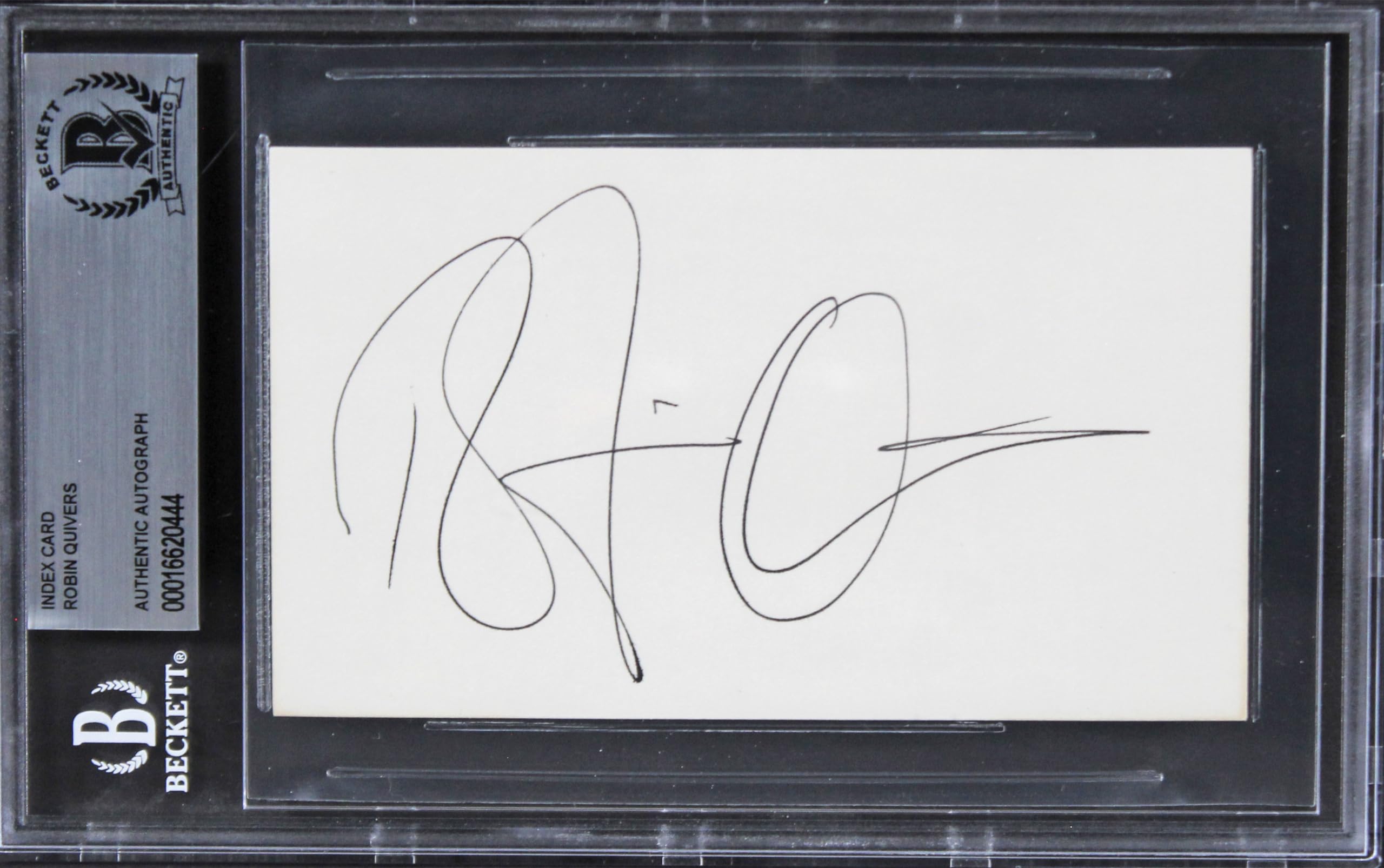 Robin Quivers Private Parts Authentic Signed 3x5 Index Card BAS Slabbed