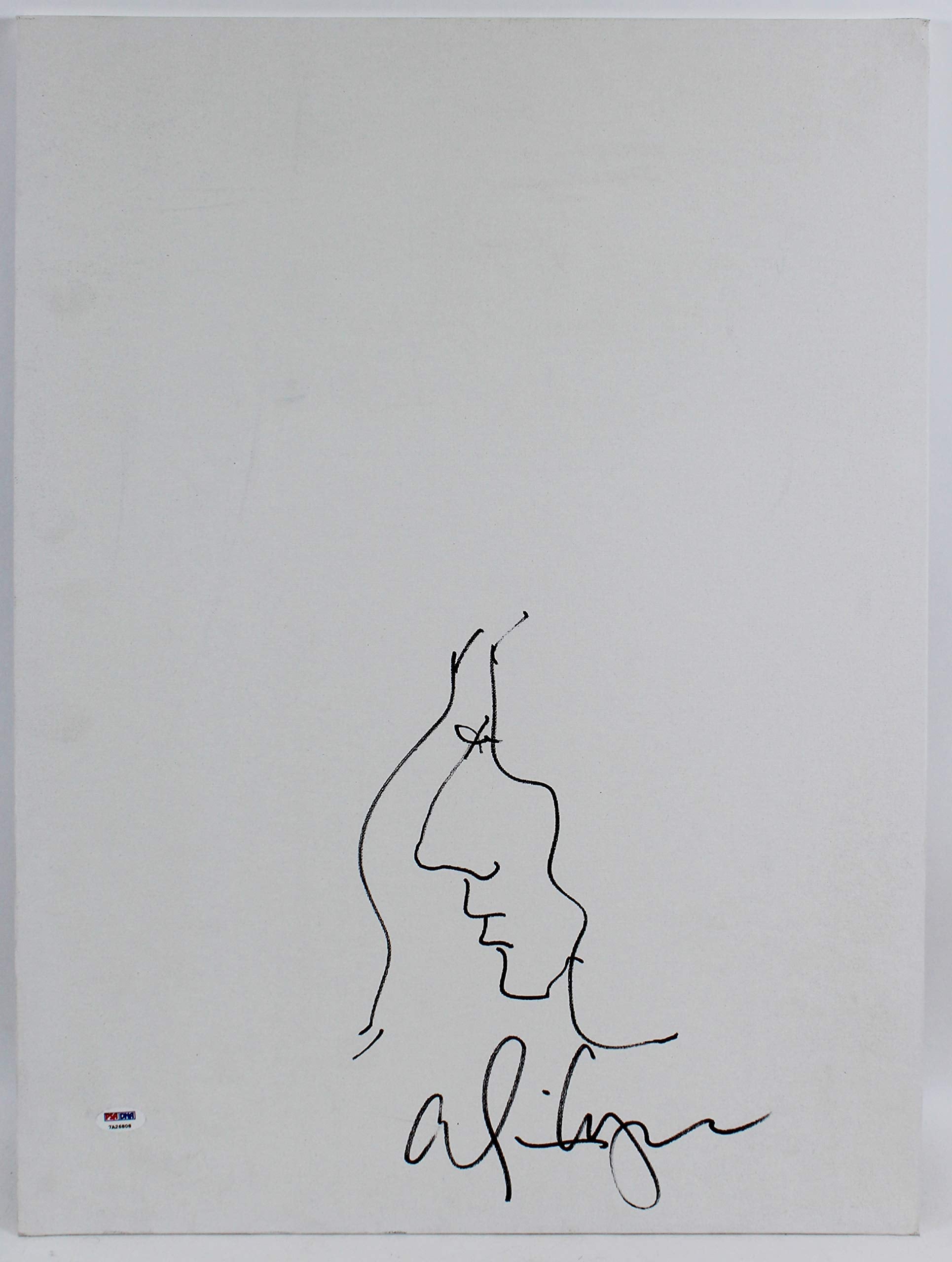 Alice Cooper Signed 18x24 Hand Drawn Self Portrait Sketch PSA/DNA ITP #7A26808