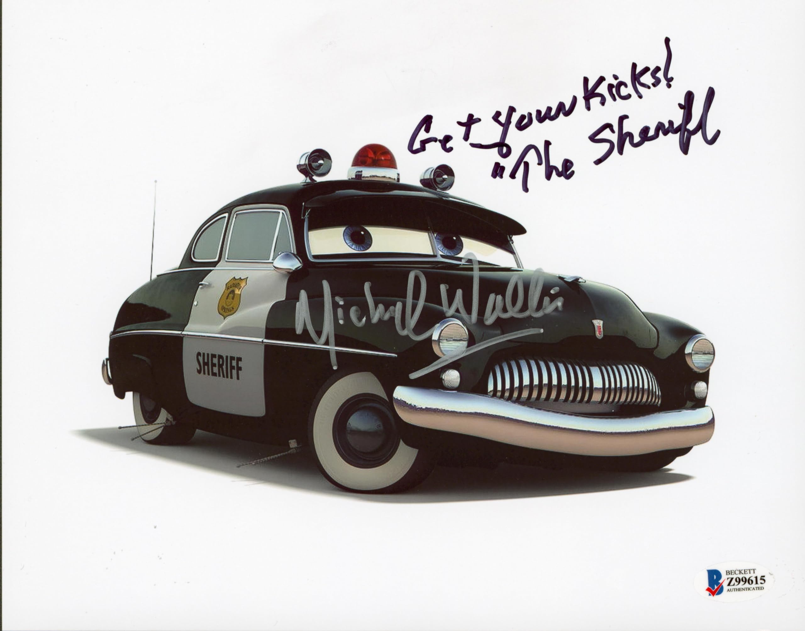 Michael Wallis Cars "The Sheriff" Authentic Signed 8x10 Photo BAS #Z99615