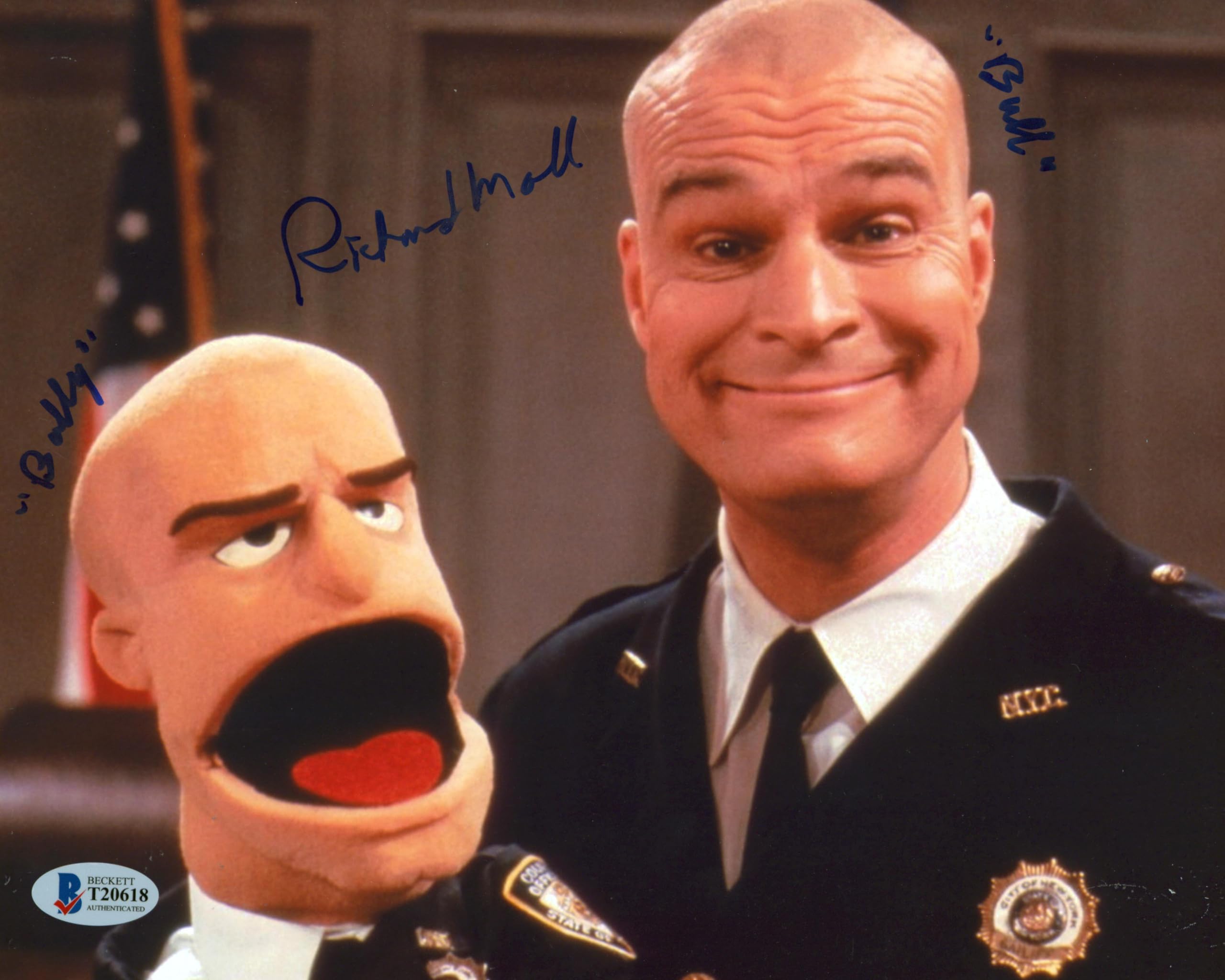 Richard Moll Night Court "Bull" Authentic Signed 8x10 Photo BAS #T20618