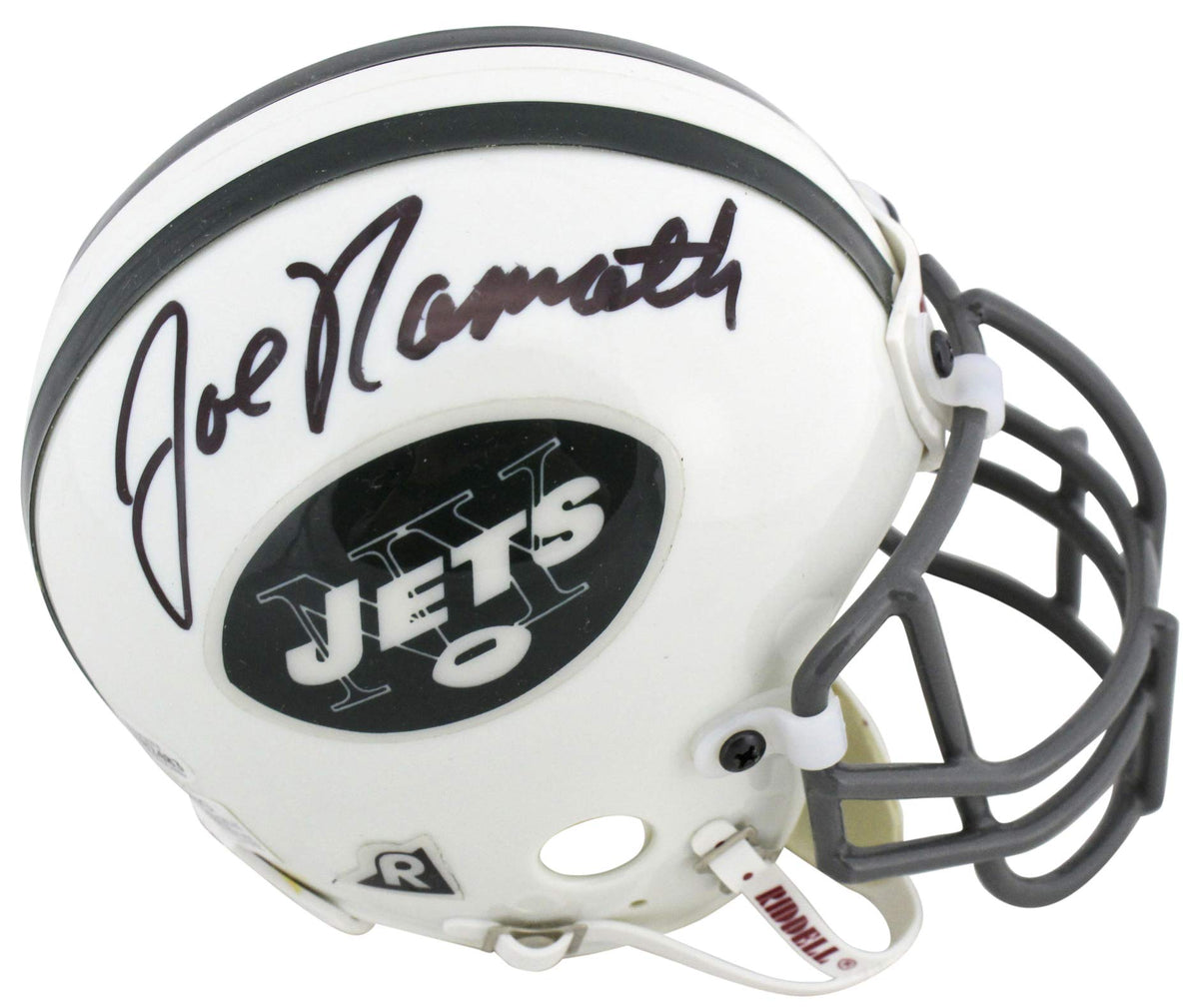 Jets Joe Namath Authentic Signed Vintage Authentic Mini Helmet BAS