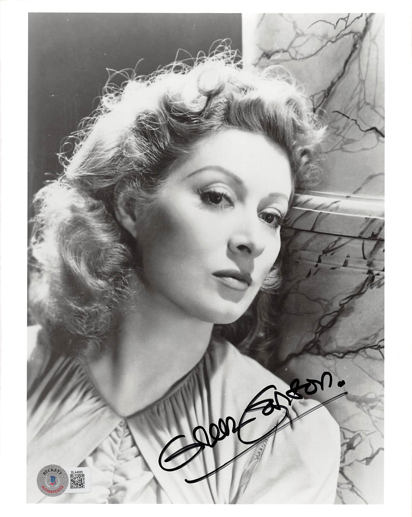 Greer Garson Pride and Prejudice Authentic Signed 8x10 Photo BAS #BL44685