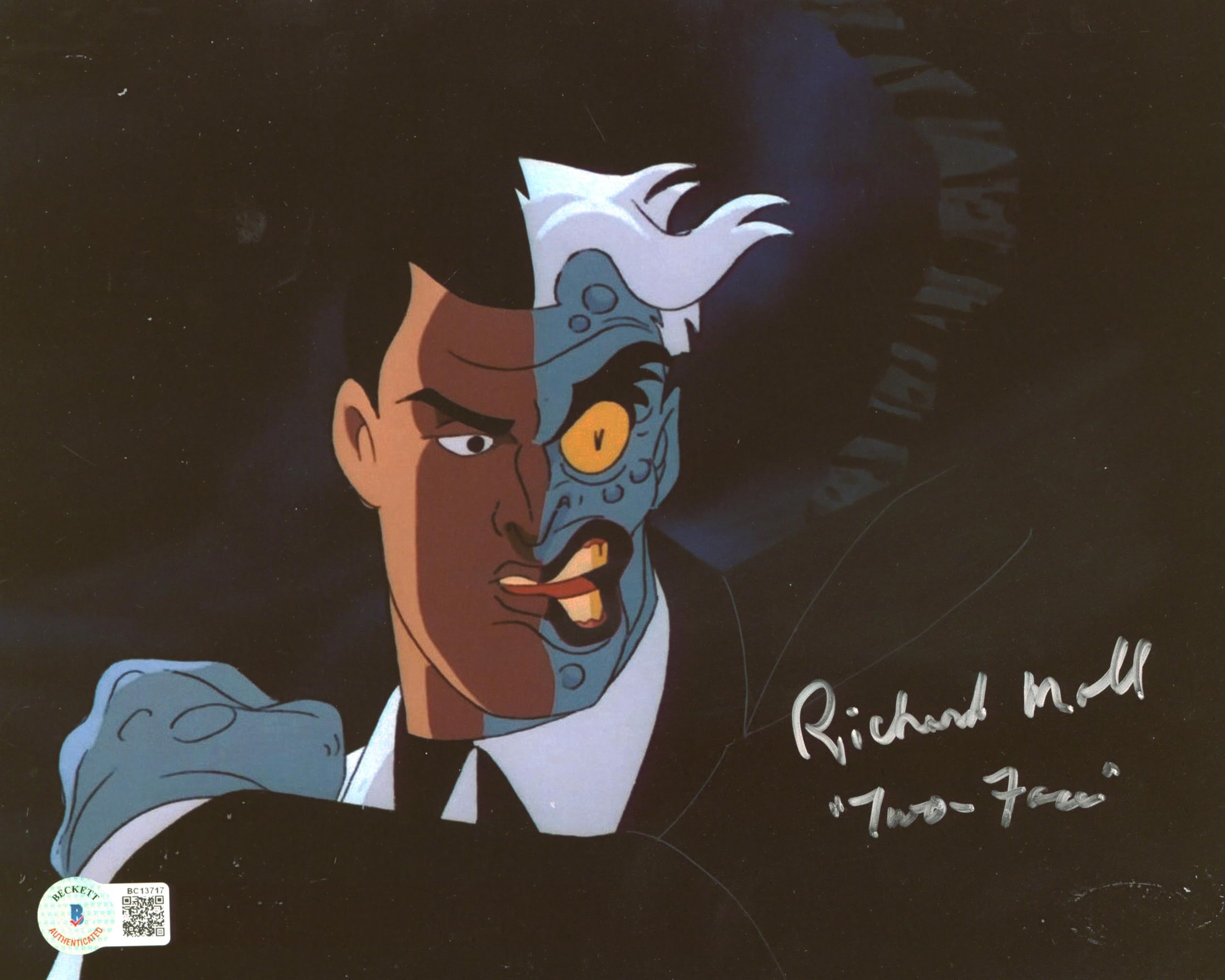 Richard Moll Batman Animated Series "Two Face" Signed 8x10 Photo BAS #BC13717