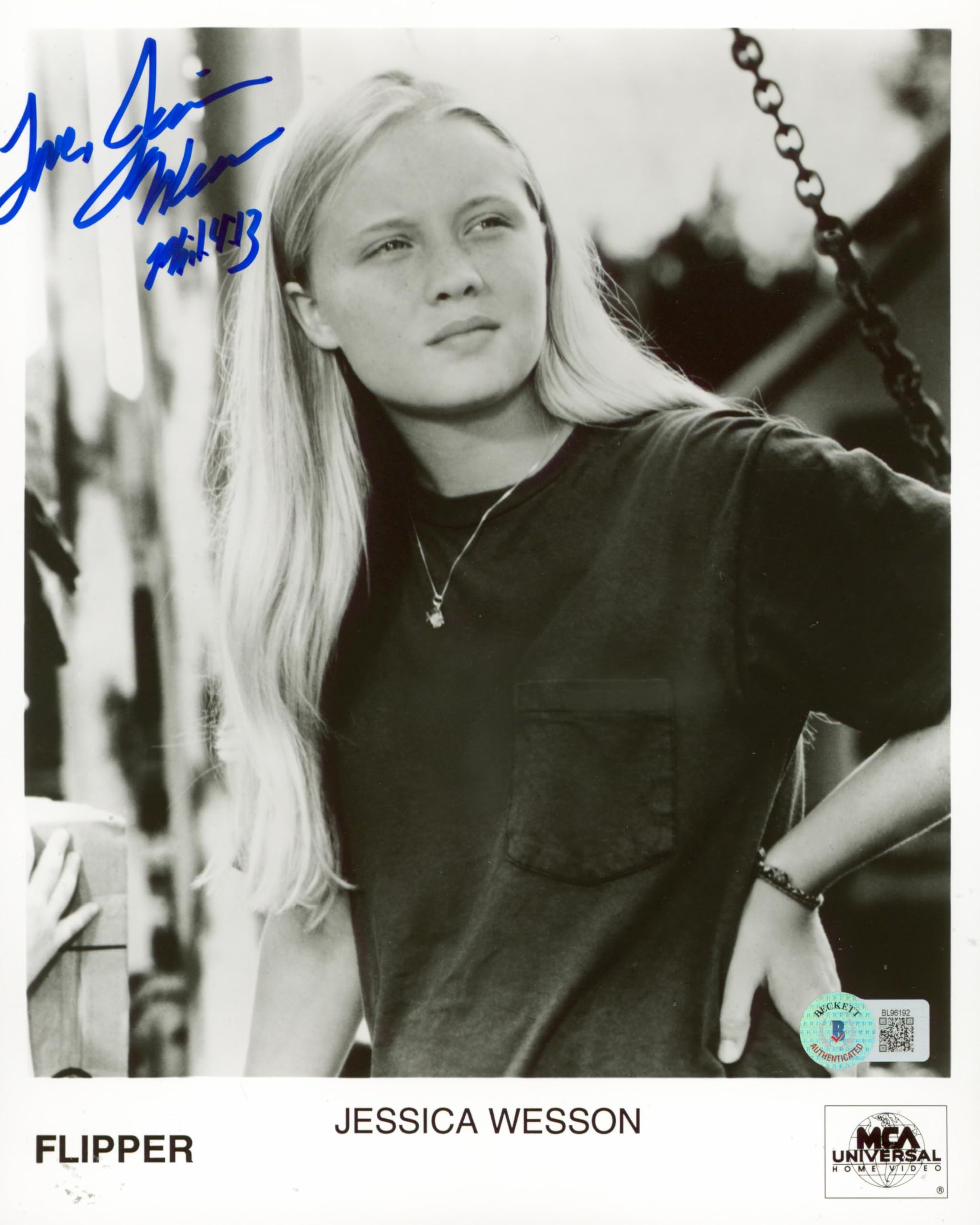 Jessica Wesson Flipper "Phil.4:13" Authentic Signed 8x10 Photo BAS #BL96192