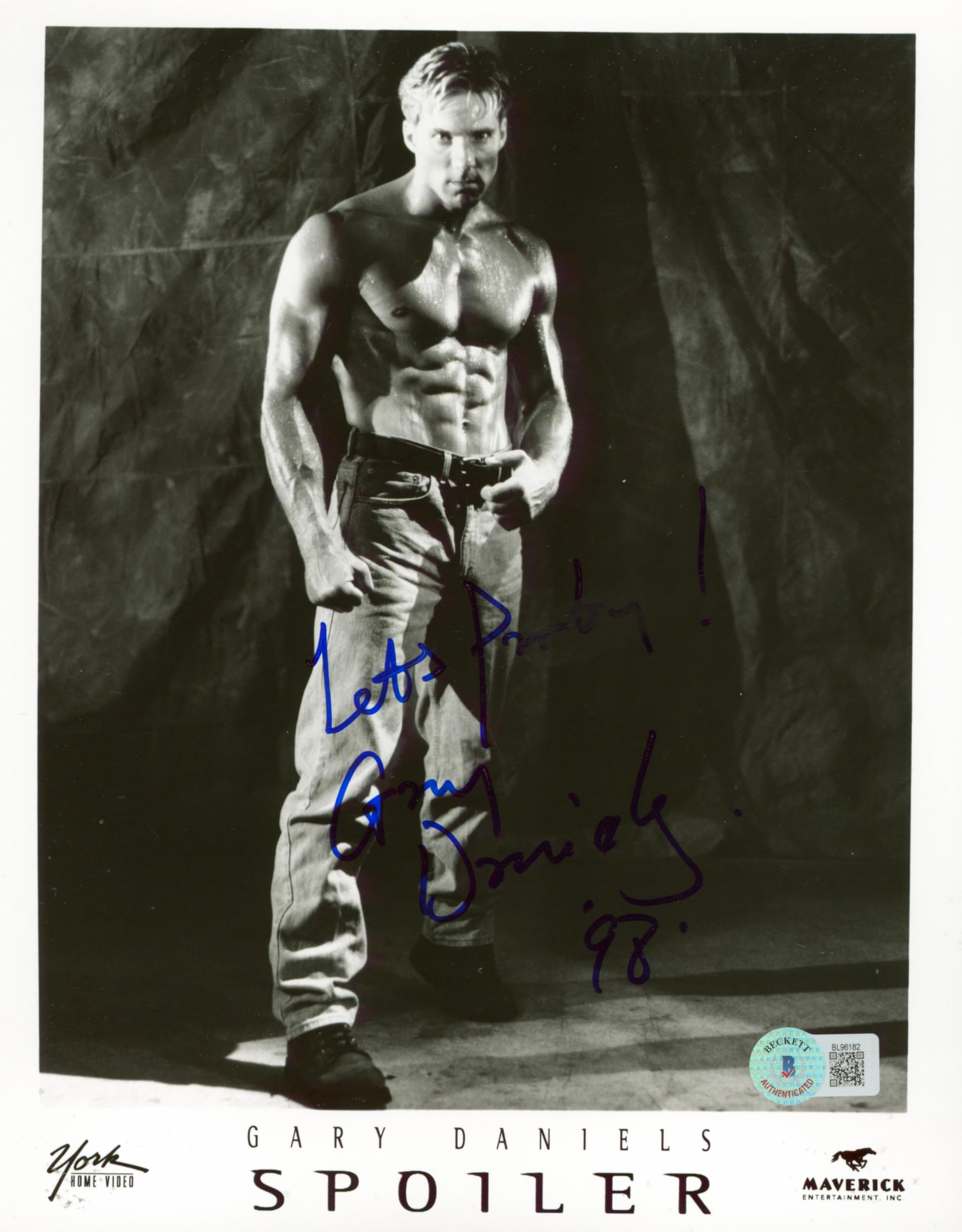 Gary Daniels Spoiler "Lets Party!" Authentic Signed 8x10 Photo BAS #BL96182