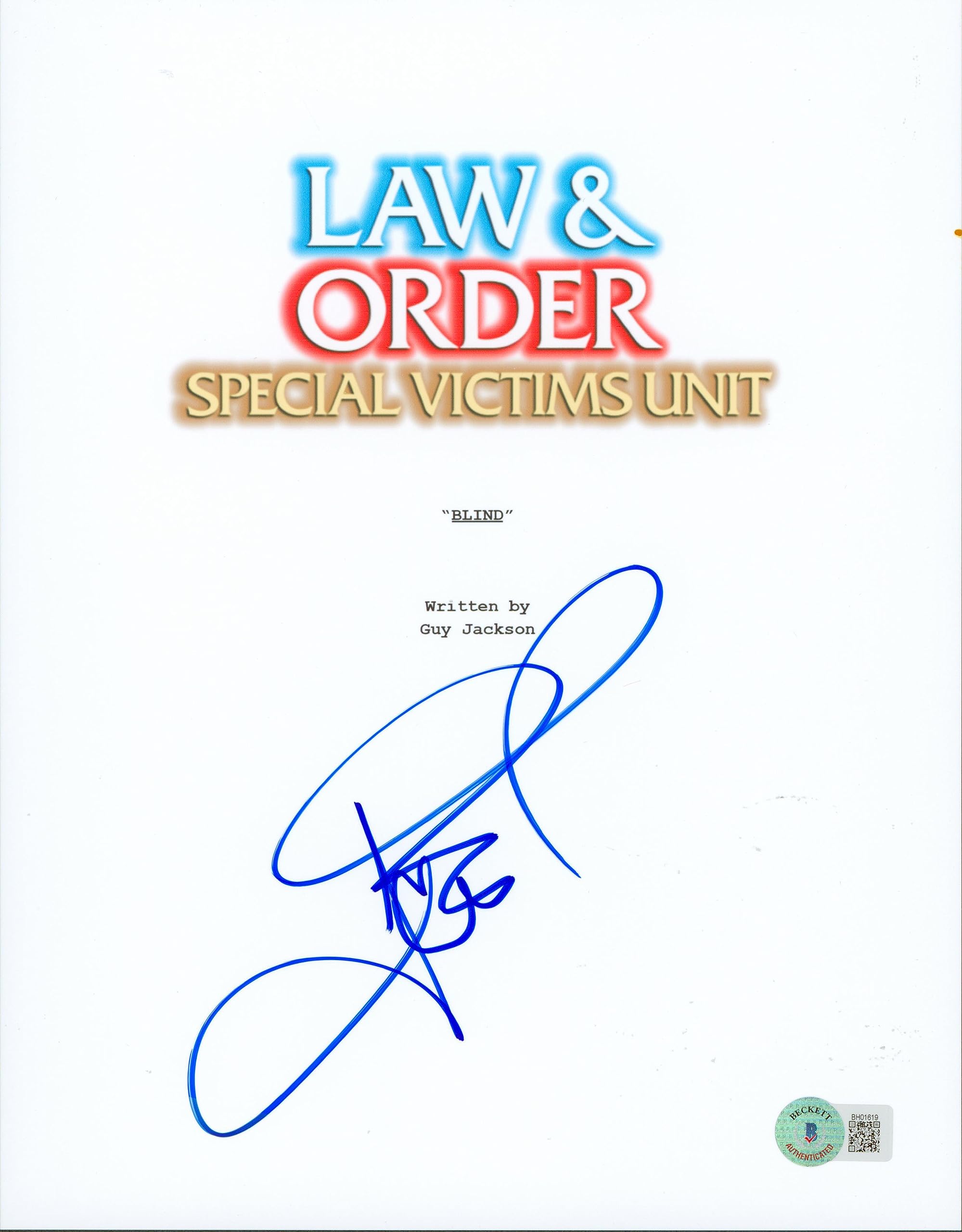 Ice-T Law & Order SVU Authentic Signed 8.5x11 Script Cover Photo BAS #BH01619