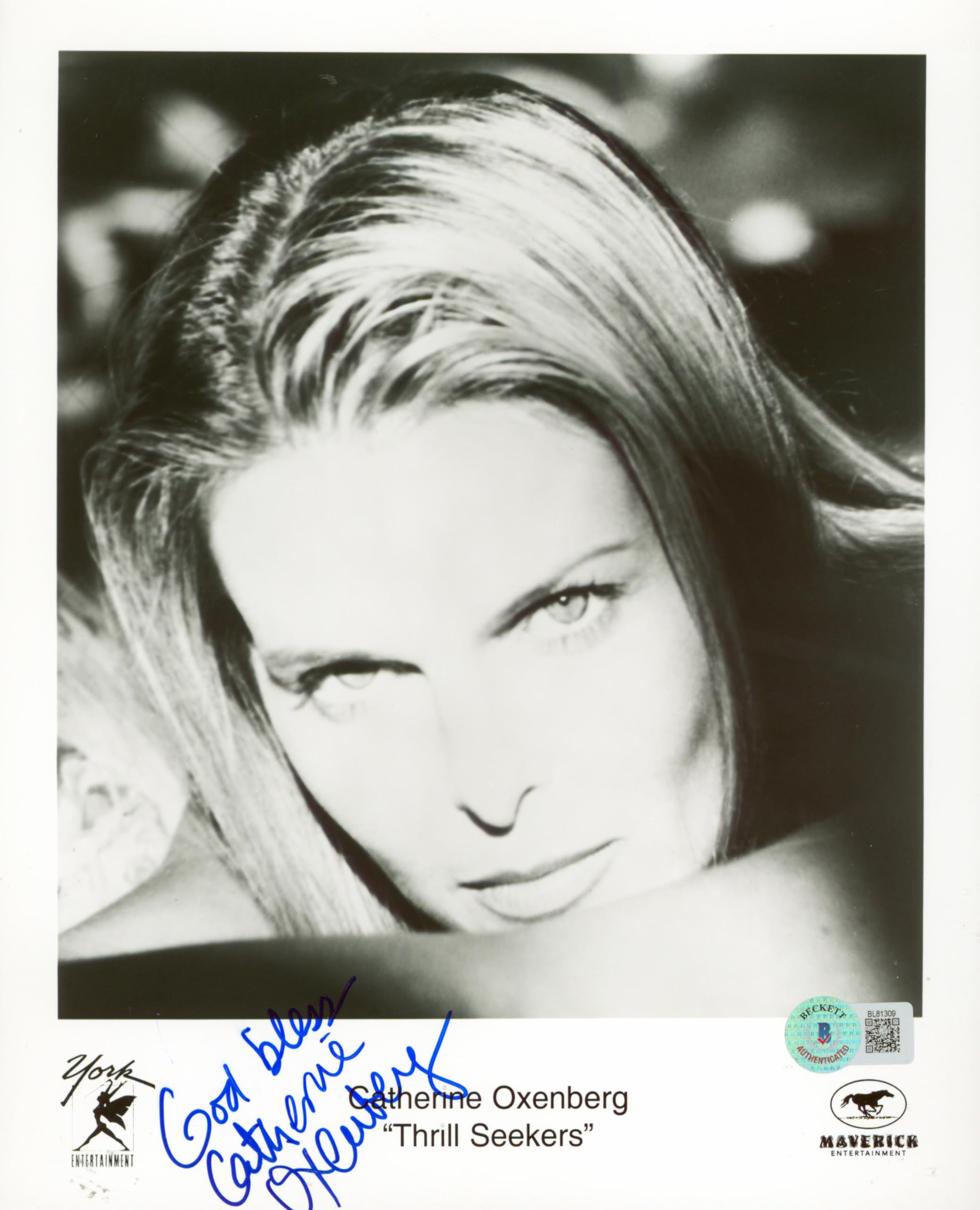 Catherine Oxenberg Thrill Seekers "God Bless" Signed Photo BAS #BL81309
