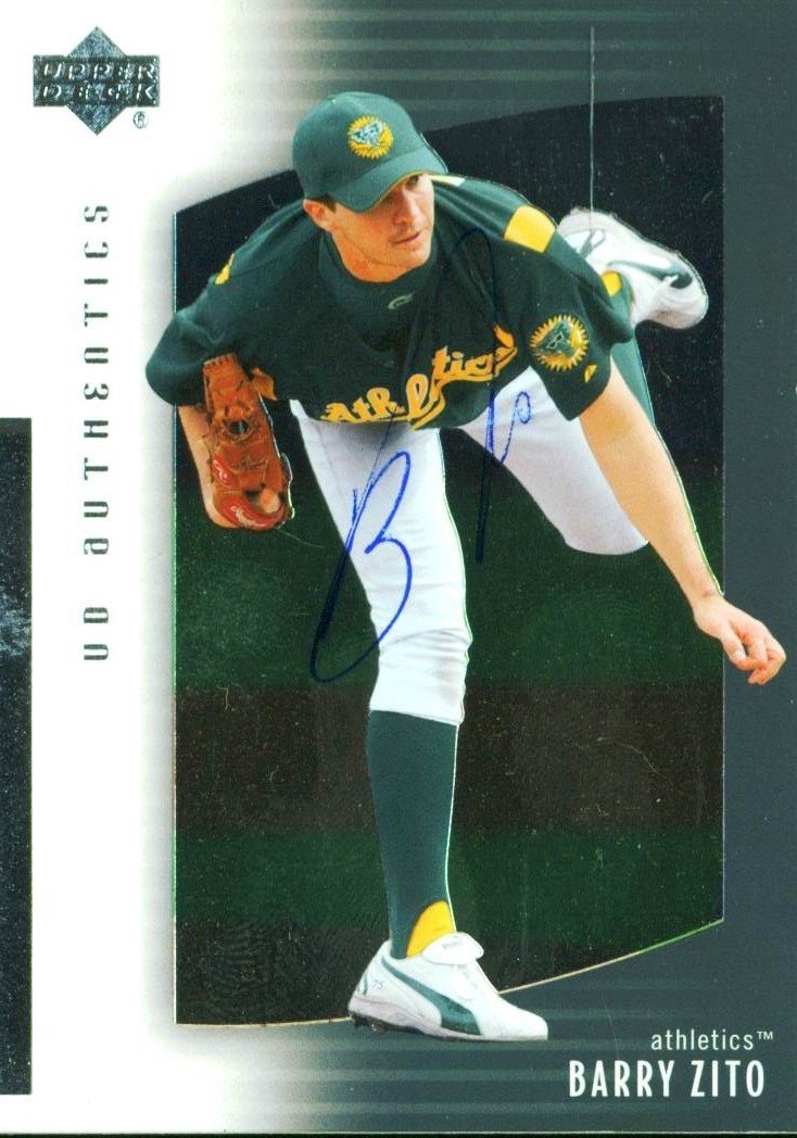Athletics Barry Zito Authentic Signed Card 2003 Upper Deck #81 w/ COA