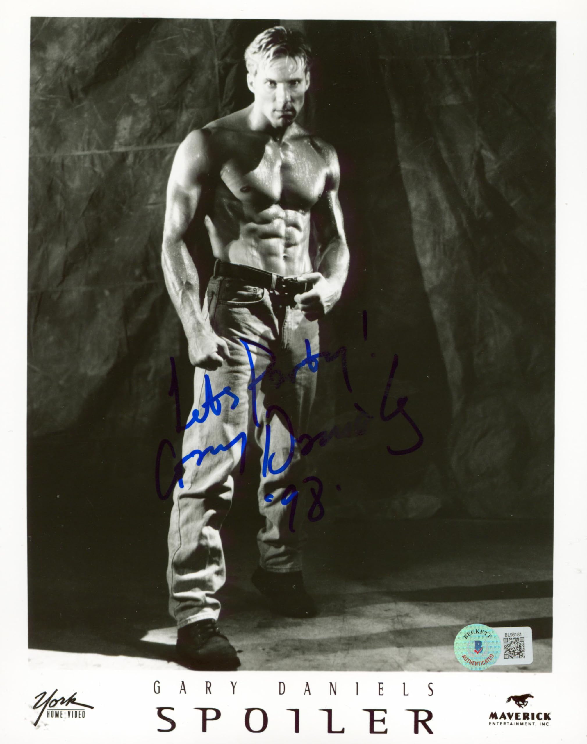 Gary Daniels Spoiler "Lets Party!" Authentic Signed 8x10 Photo BAS #BL96181