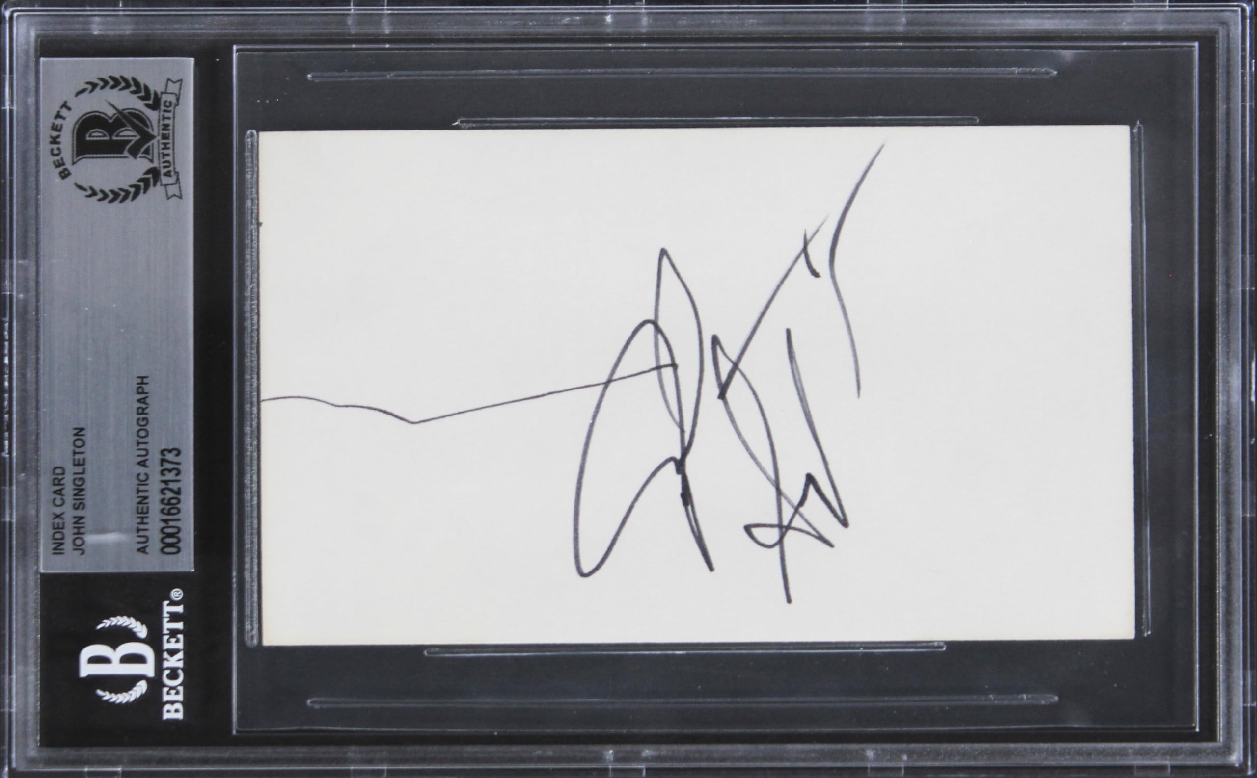 John Singleton Poetic Justice Authentic Signed 3x5 Index Card BAS Slabbed