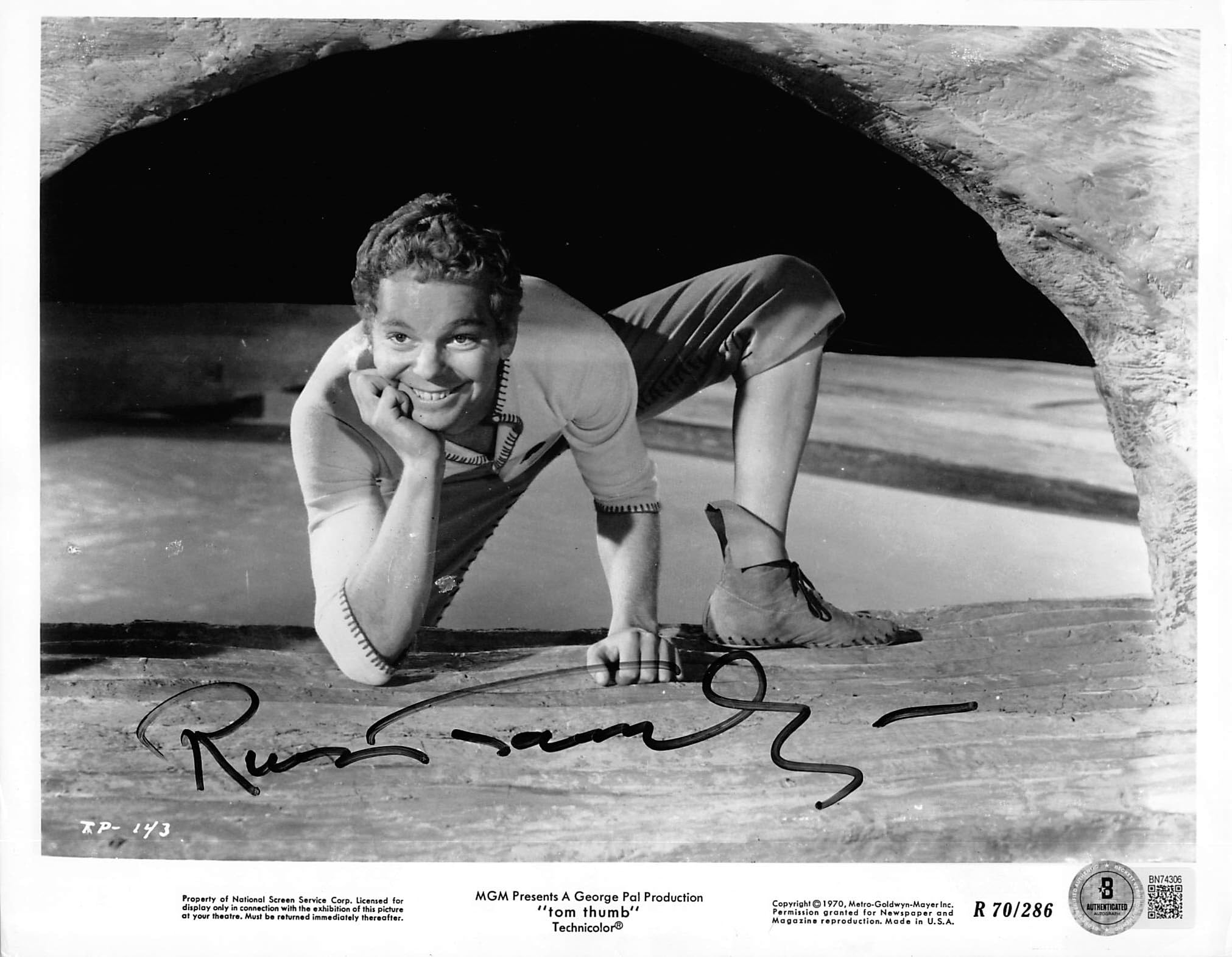 Russ Tamblyn Tom Thumb Authentic Signed 8x10 Photo Autographed BAS #BN74306