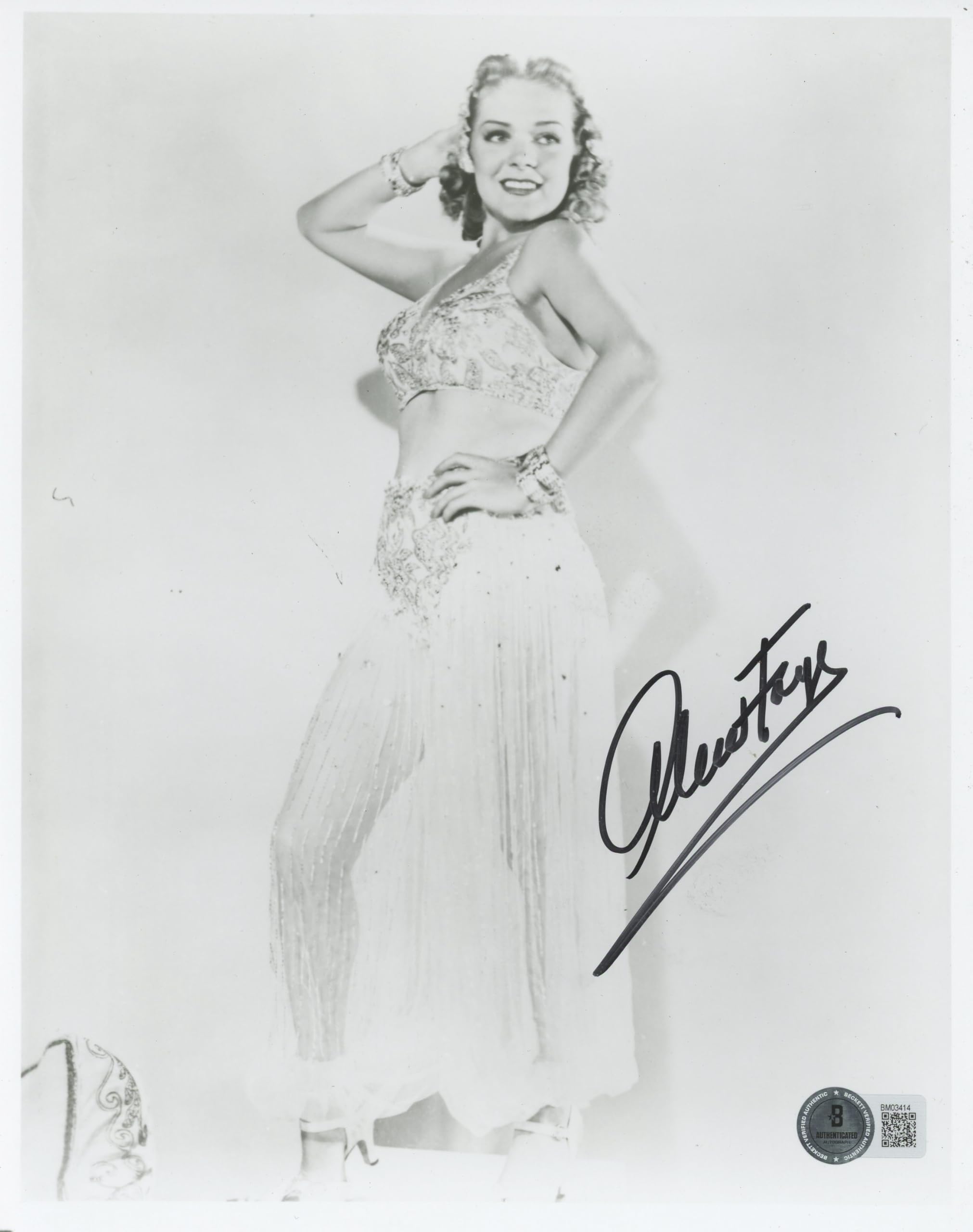 Alice Faye Fallen Angel Authentic Signed 8x10 Photo Autographed BAS #BM03414