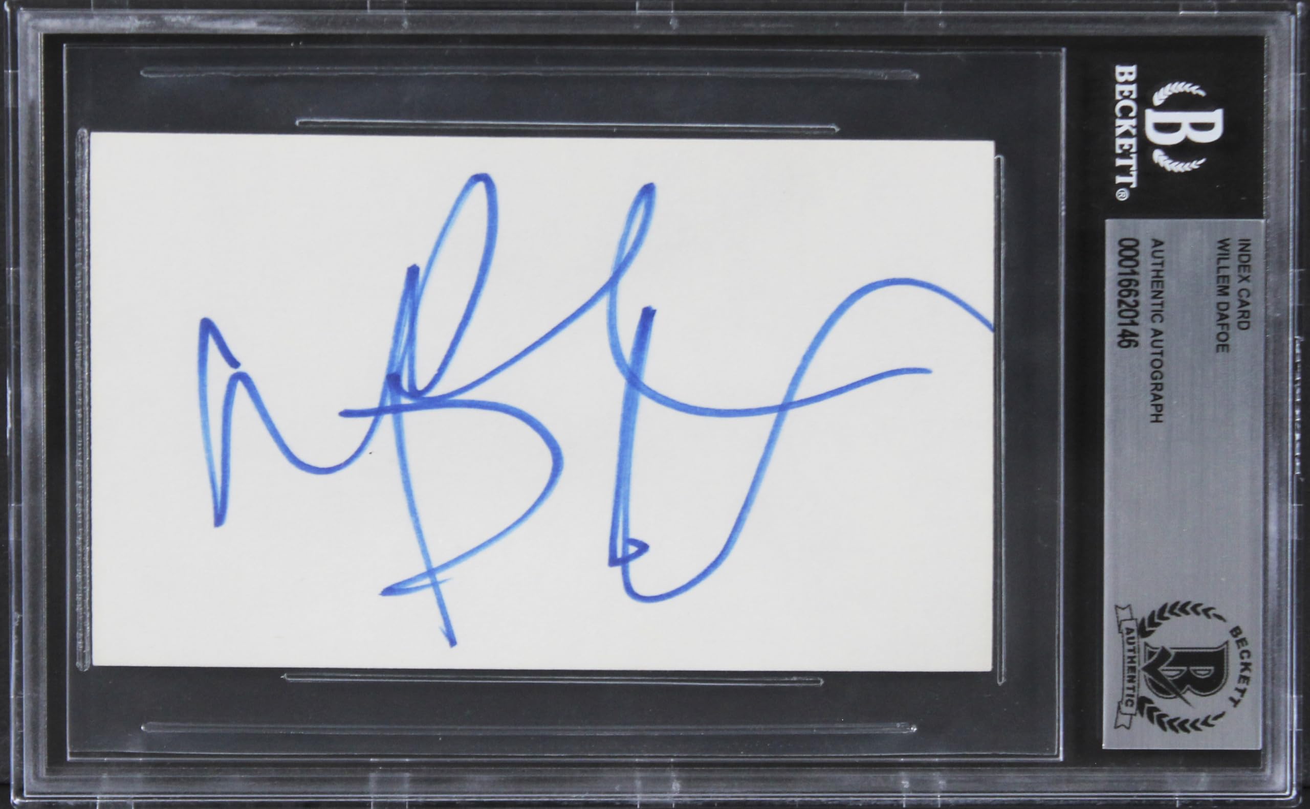 Willem Dafoe Spider-Man Authentic Signed 3x5 Index Card BAS Slabbed 2