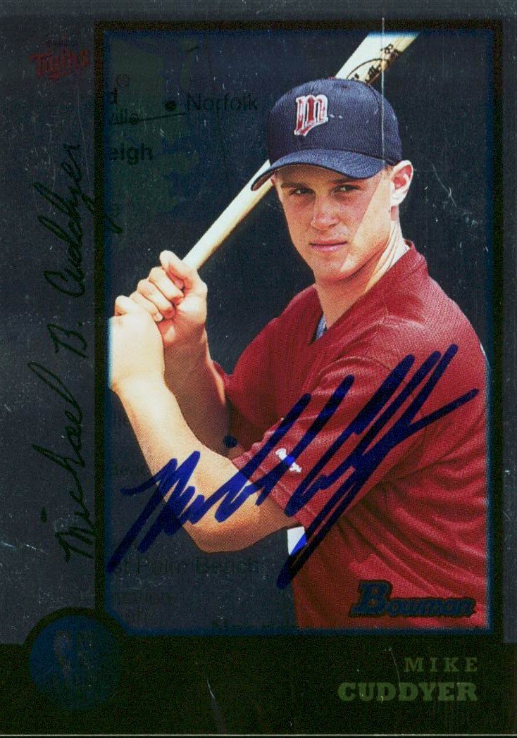 Twins Michael Cuddyer Authentic Signed Card 1998 Bowman Chrome RC #148 w/ COA