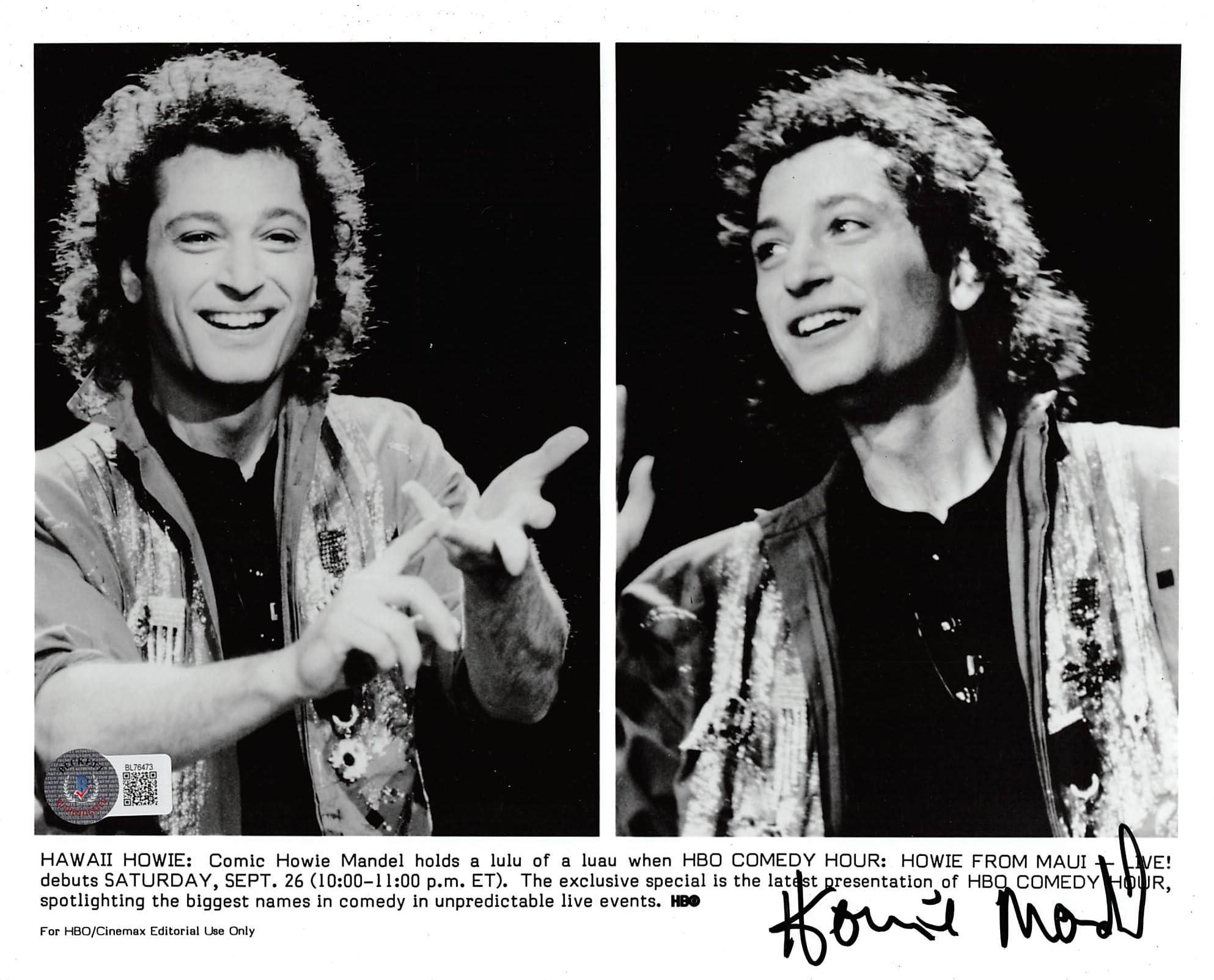 Howie Mandel Howie from Maui Authentic Signed 8x10 Photo BAS #BL76473