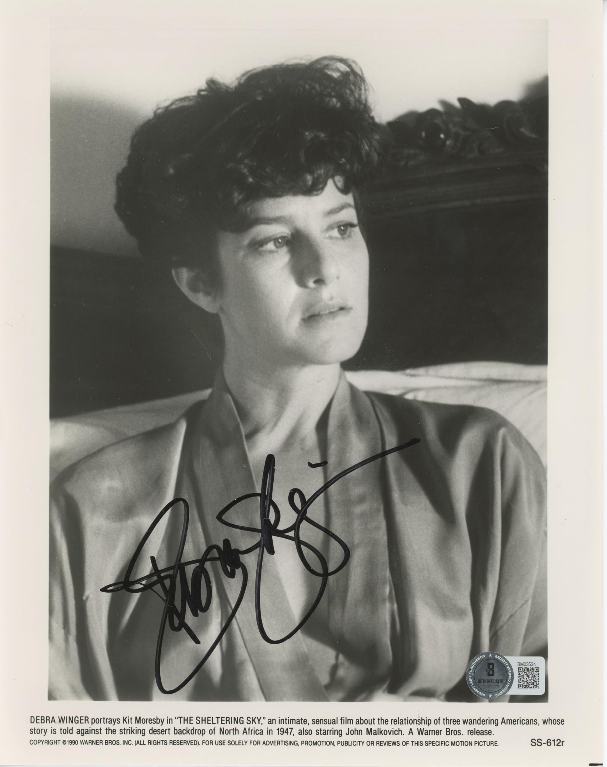 Debra Winger The Sheltering Sky Authentic Signed 8x10 Photo BAS #BM03534