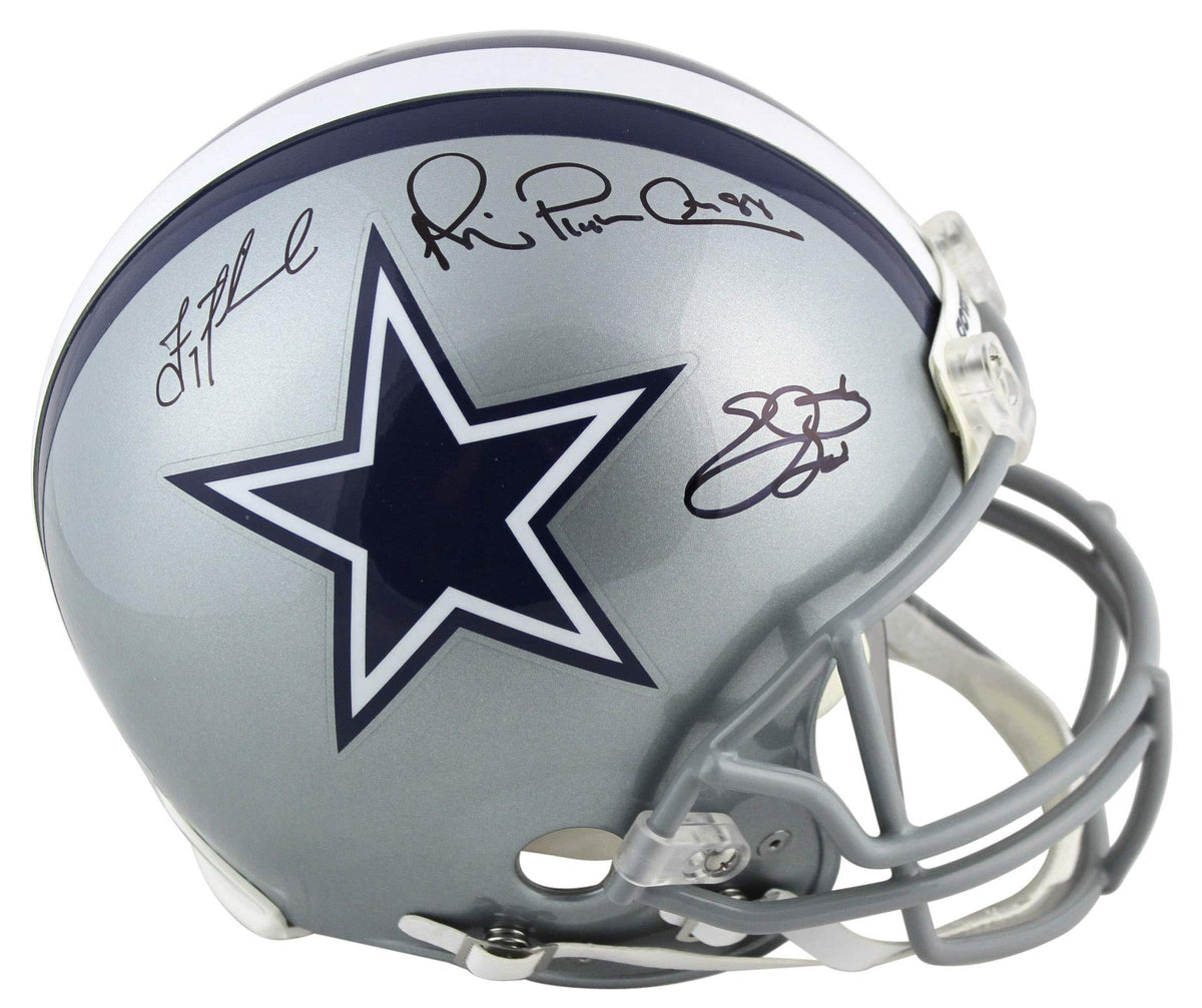 Cowboys Aikman, Smith & Irvin Signed Authentic Proline Full Size Helmet BAS