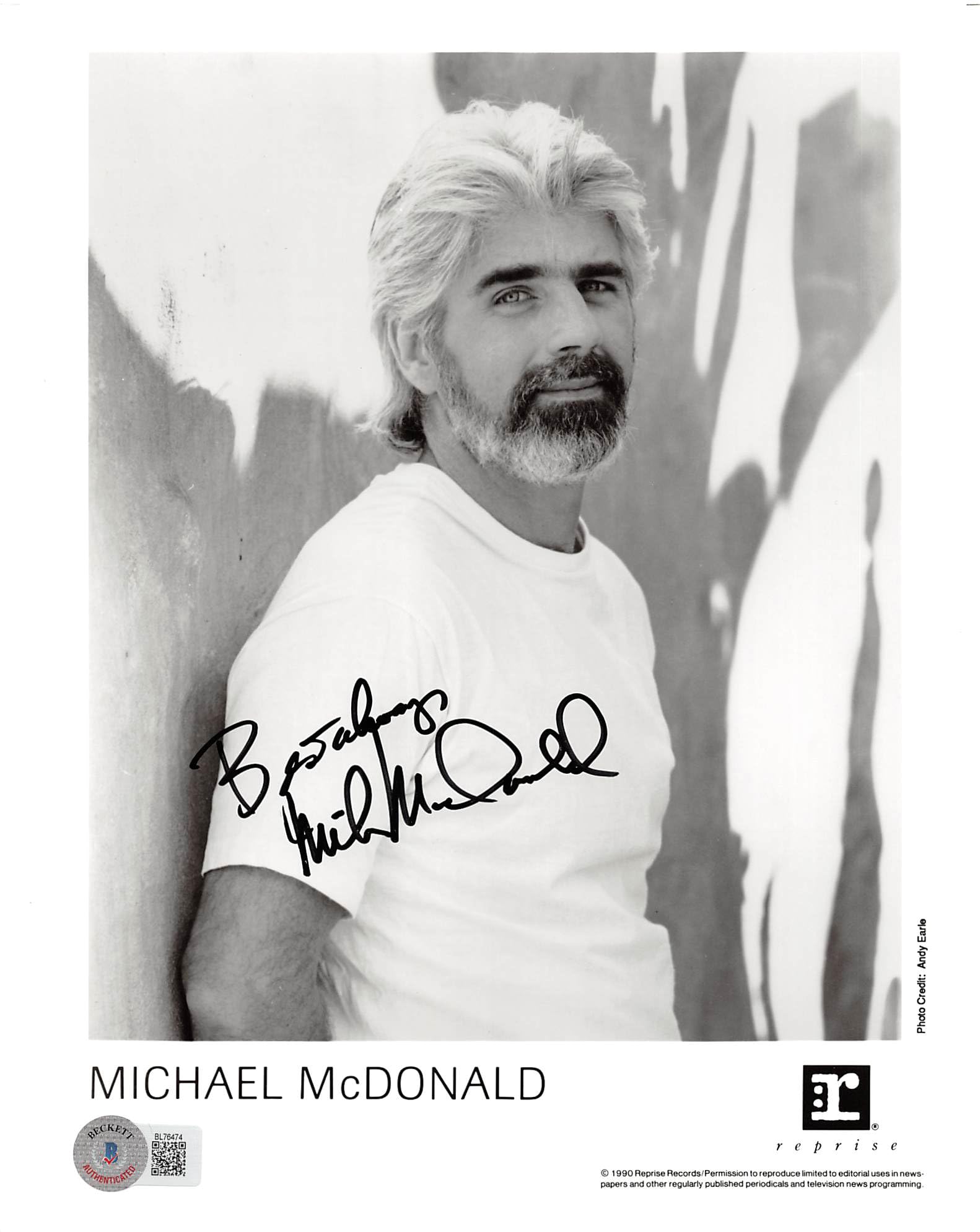 Michael McDonald Doobie Brothers "Best Always" Signed 8x10 Photo BAS #BL76474