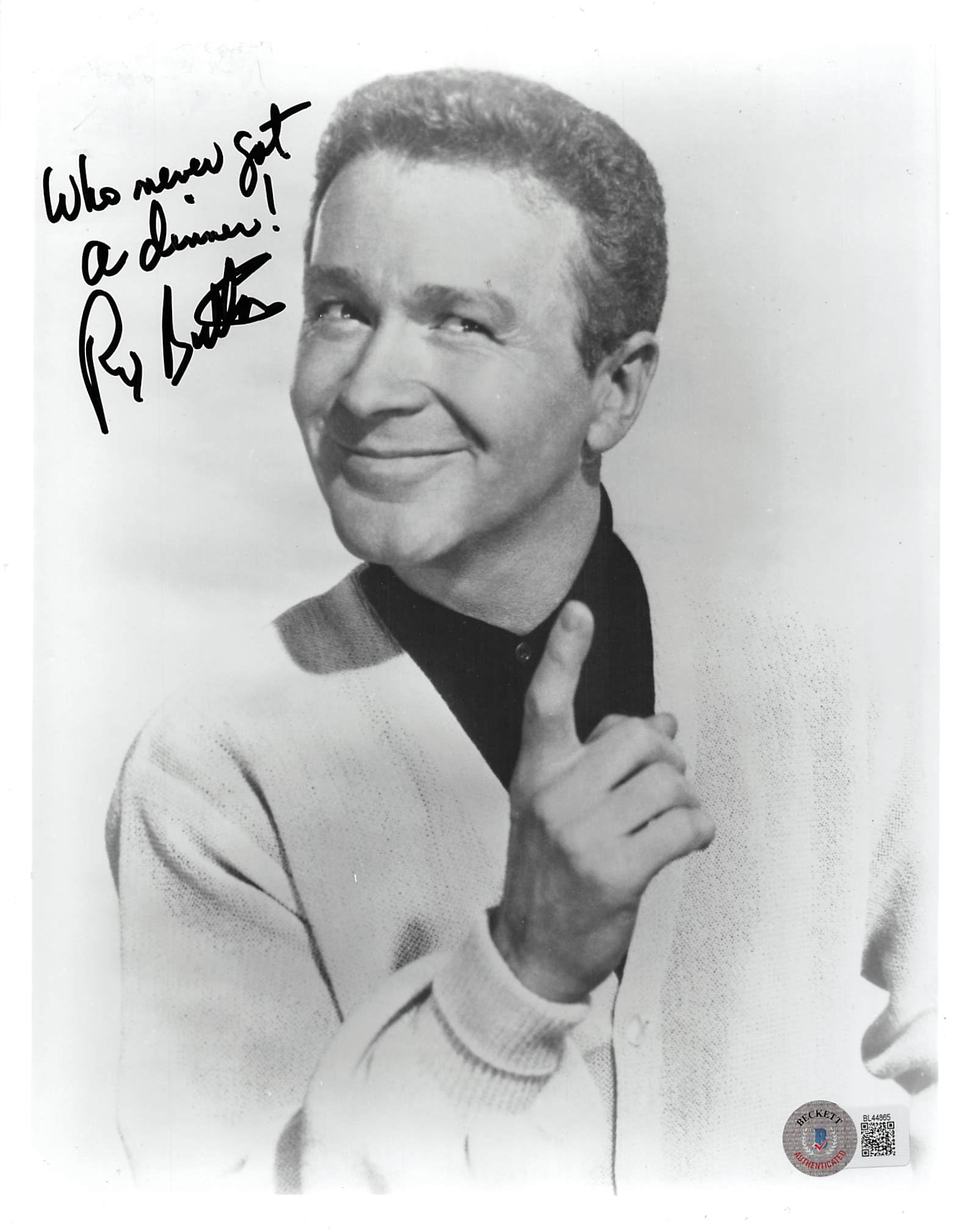 Red Buttons Hatari! "Who Never Got a Dinner!" Signed 8x10 Photo BAS #BL44865
