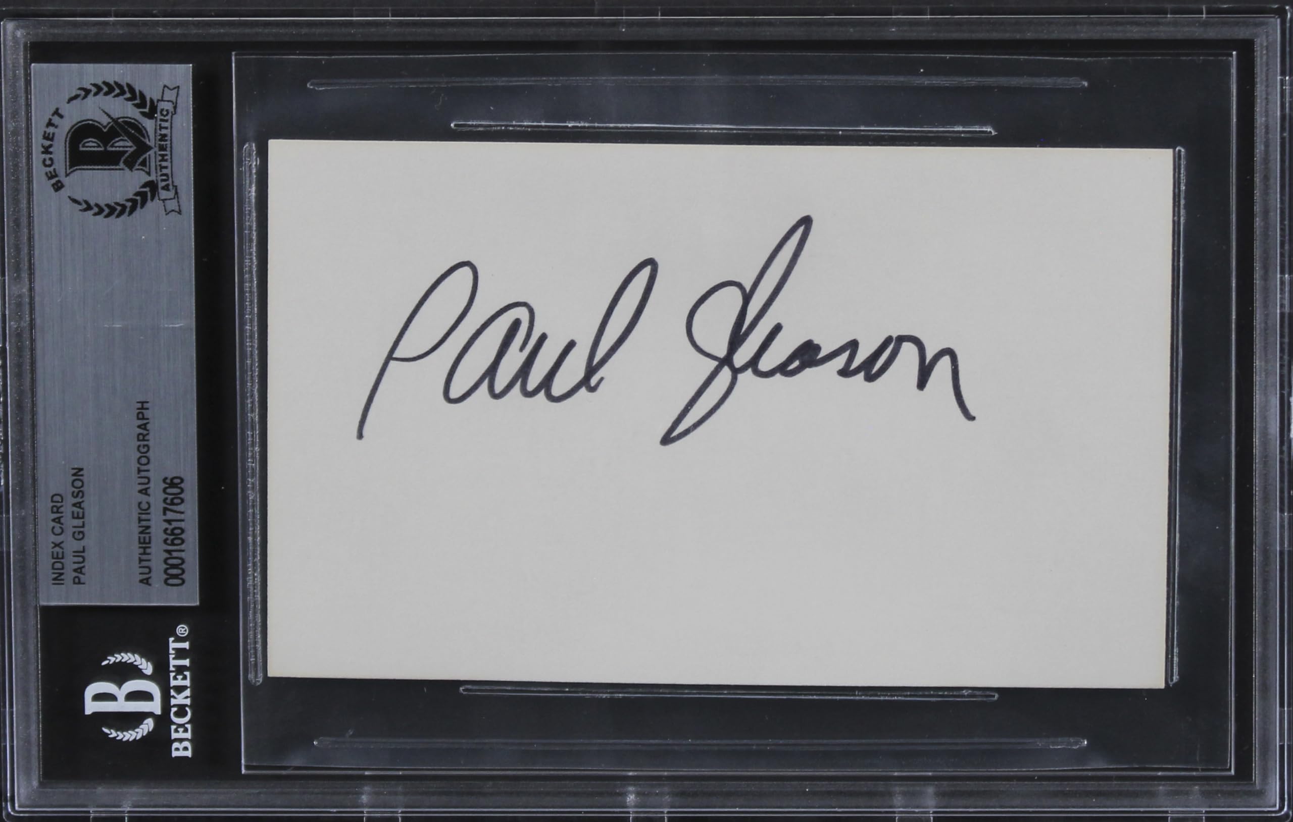 Paul Gleason The Breakfast Club Authentic Signed 3x5 Index Card BAS Slabbed 2