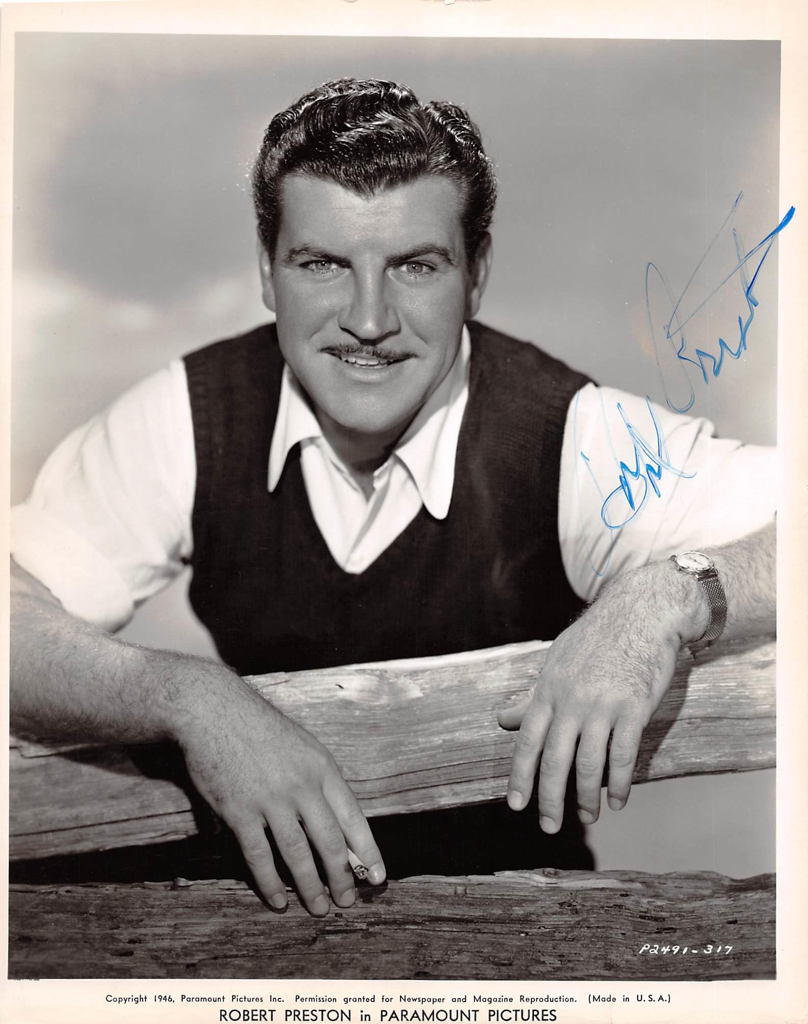 Robert Preston Actor Authentic Signed 8x10 Photo Autographed BAS #BN29218