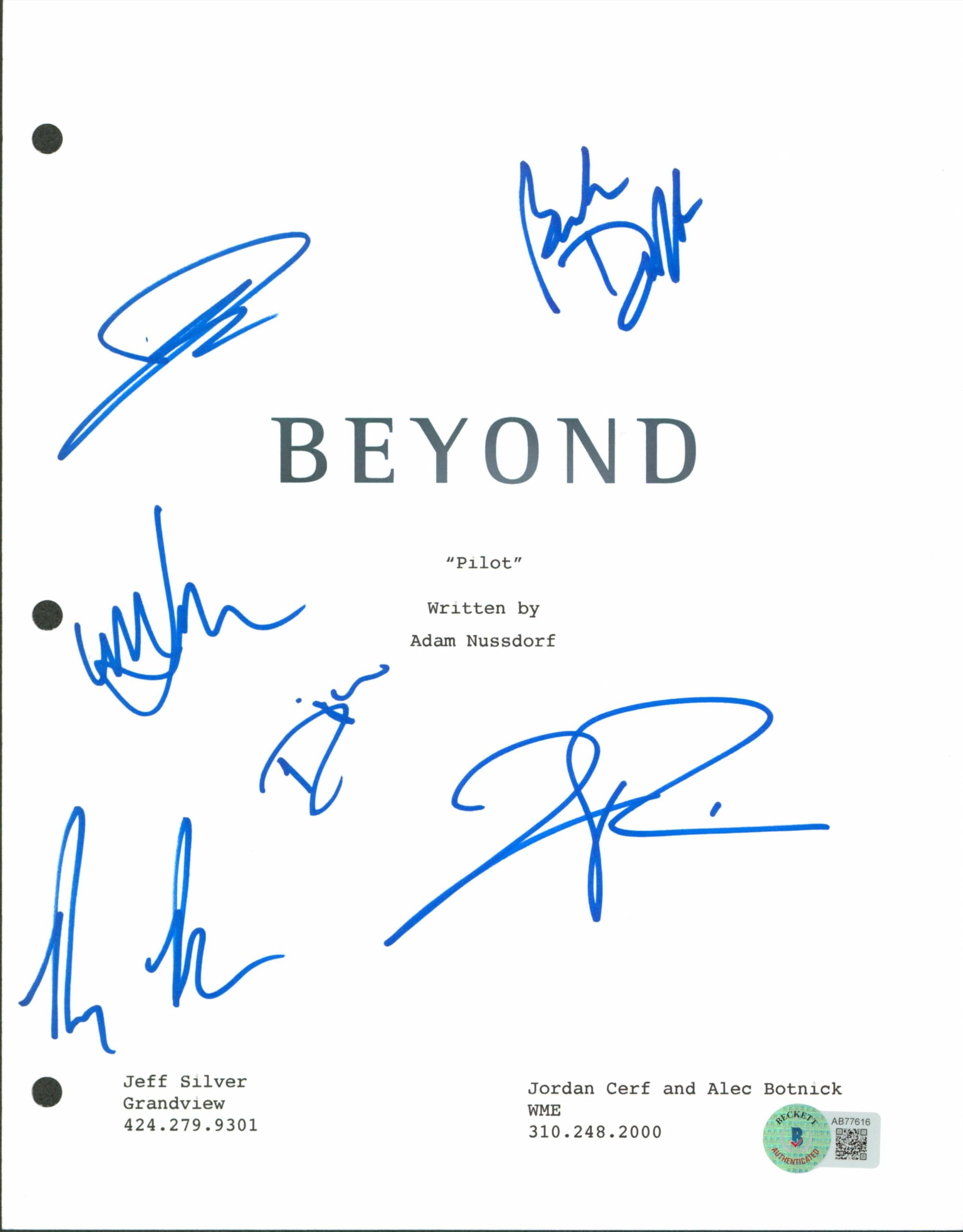 Beyond (6) Duffield, Gwyn, Pierre, Whitesell +2 Signed Script Cover BAS #AB77616