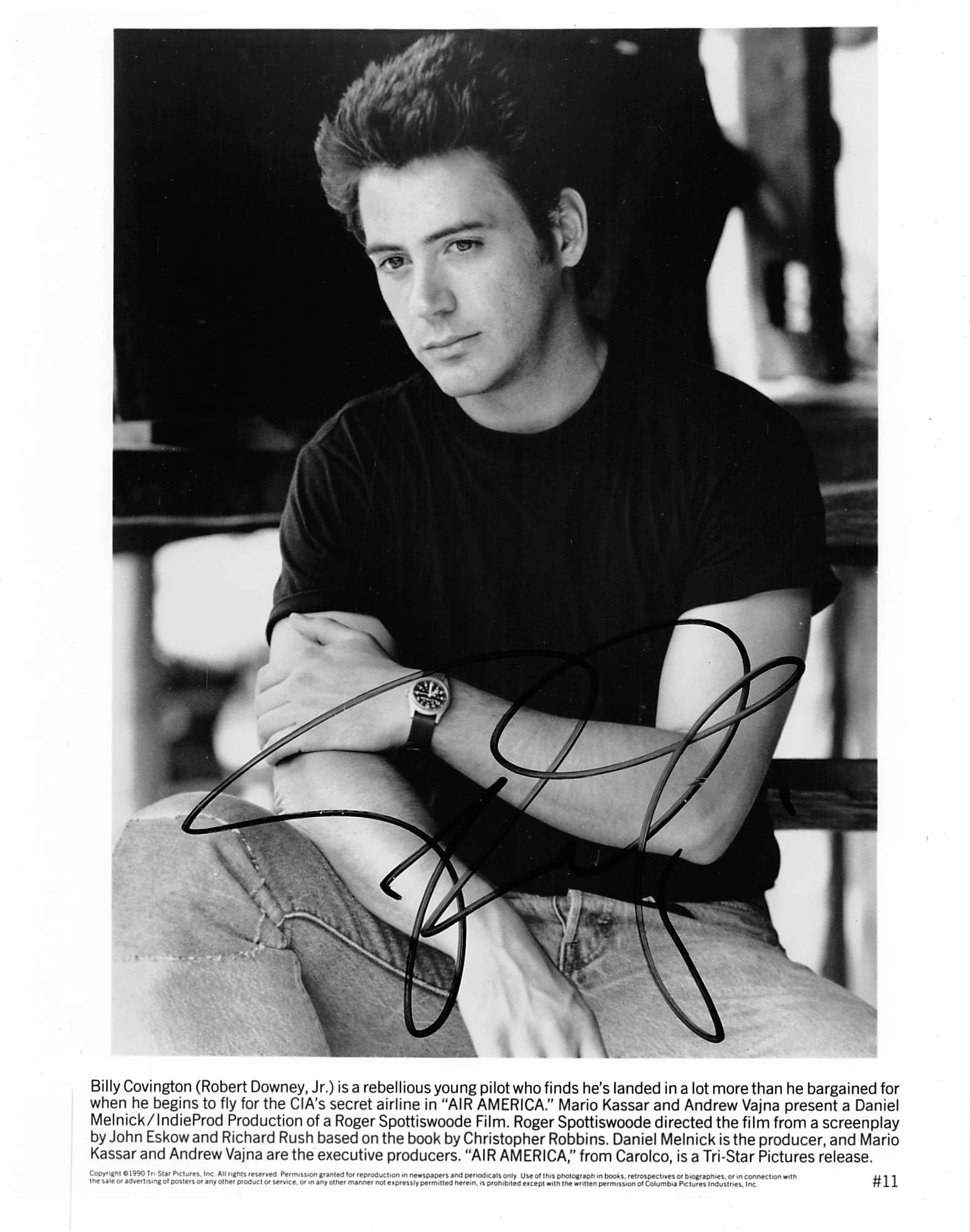Robert Downey Jr. Air America Authentic Signed 8x10 Photo PSA/DNA #AN43142