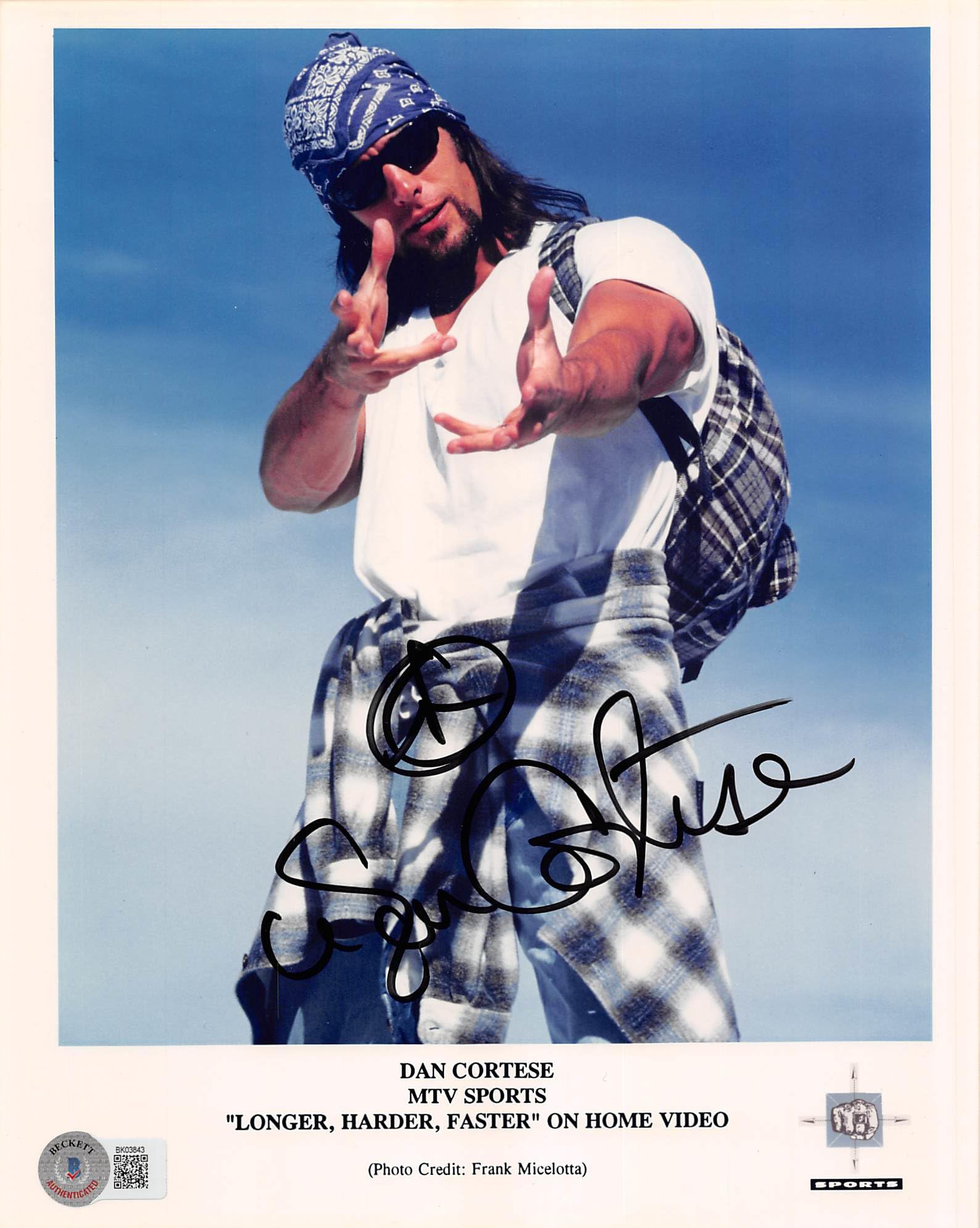 Dan Cortese MTV Sports Authentic Signed 8x10 Photo Autographed BAS #BK03843