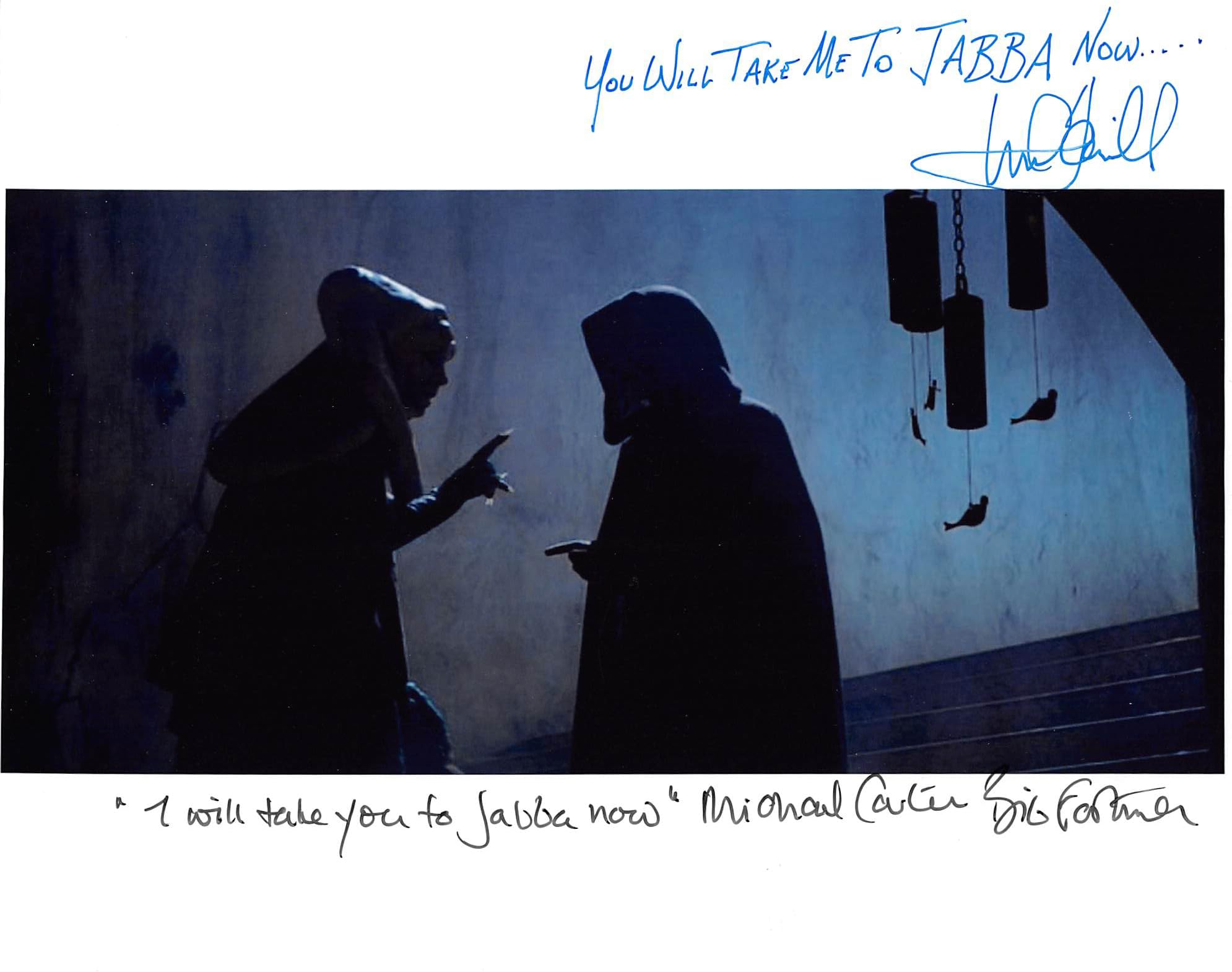 Mark Hamill & Michael Carter Star Wars Return of the Jedi Signed 8x10 Photo BAS
