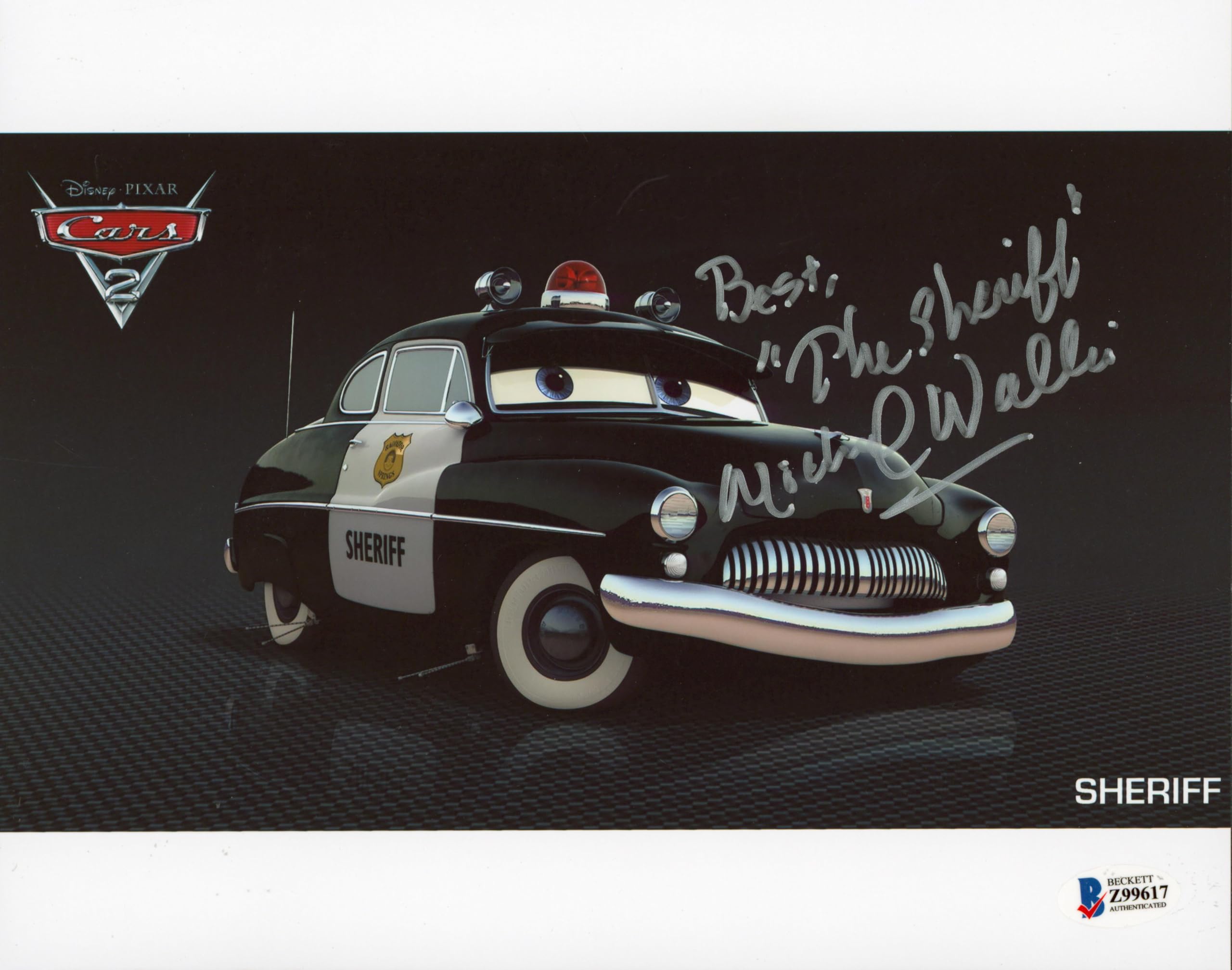 Michael Wallis Cars 2 "The Sheriff" Authentic Signed 8x10 Photo BAS #Z99617
