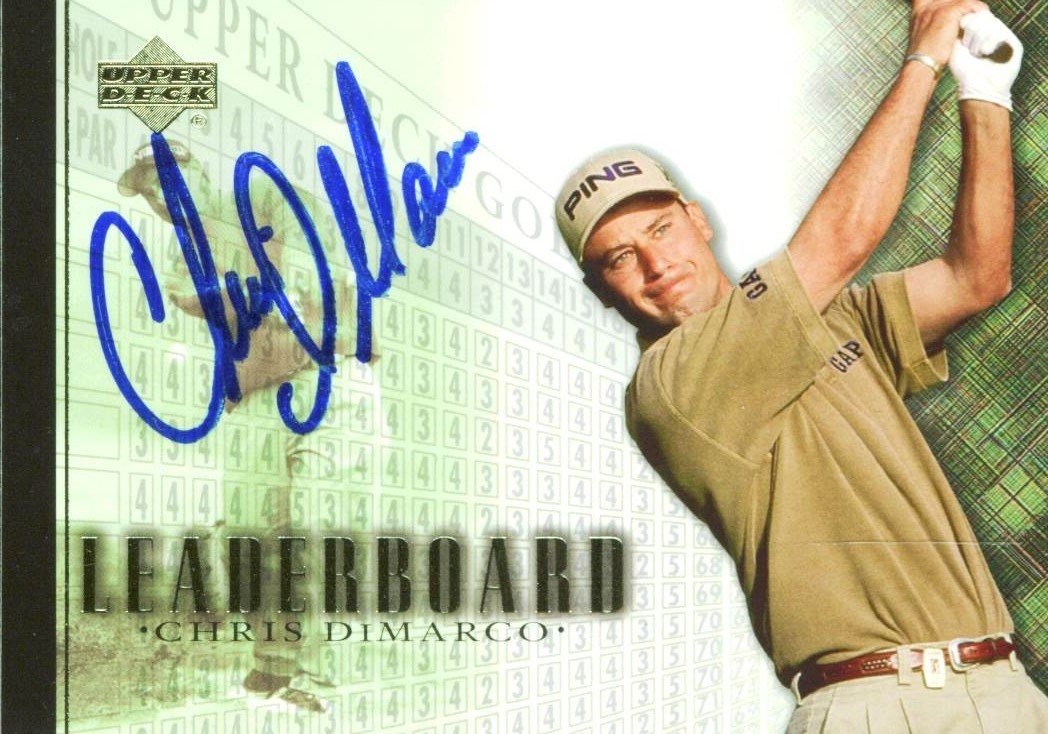 Chris DiMarco Authentic Signed Card 2001 Upper Deck Leaderboard #100 w/ COA