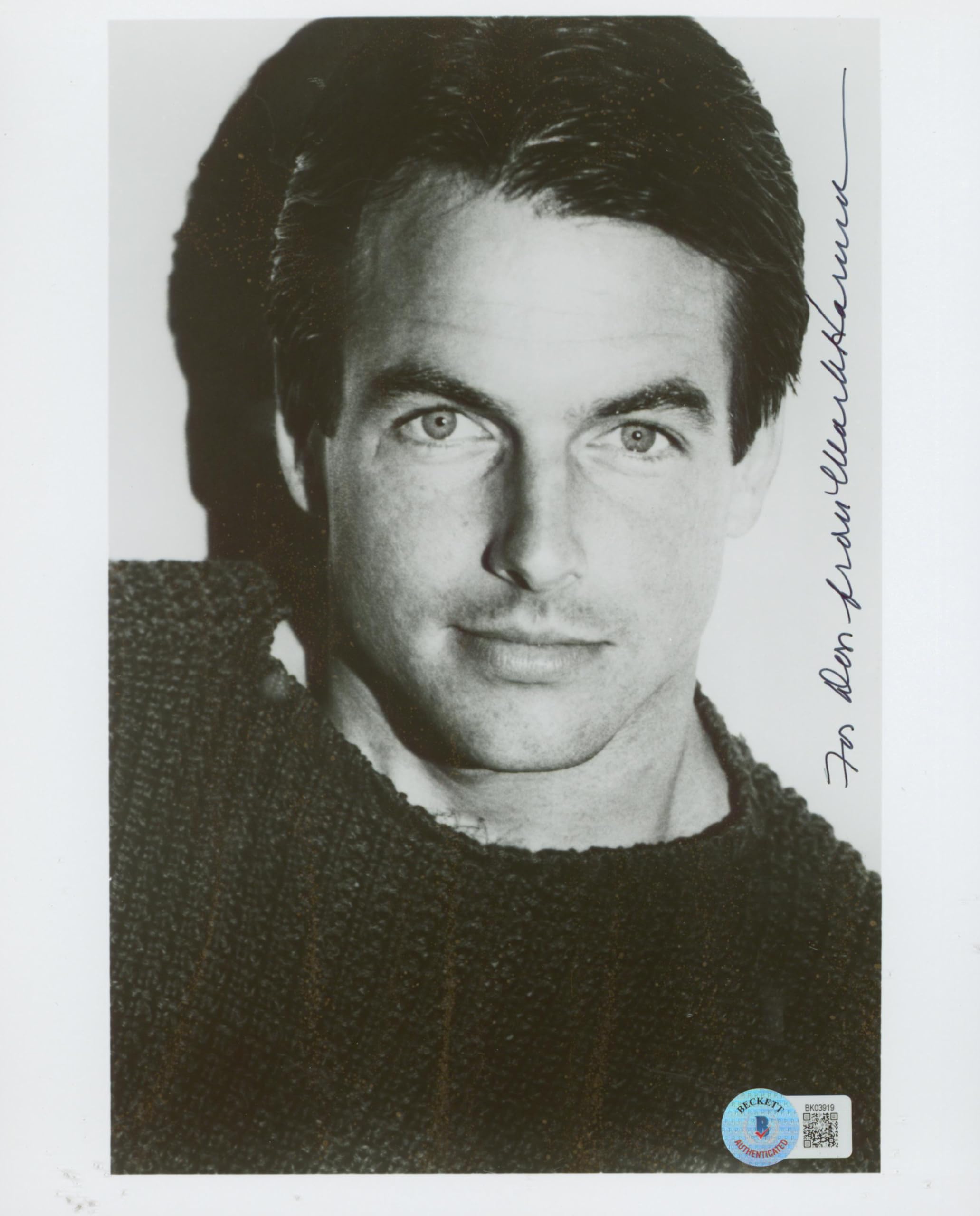 Mark Harmon NCIS "For Don From" Authentic Signed 8x10 Photo BAS #BK03919