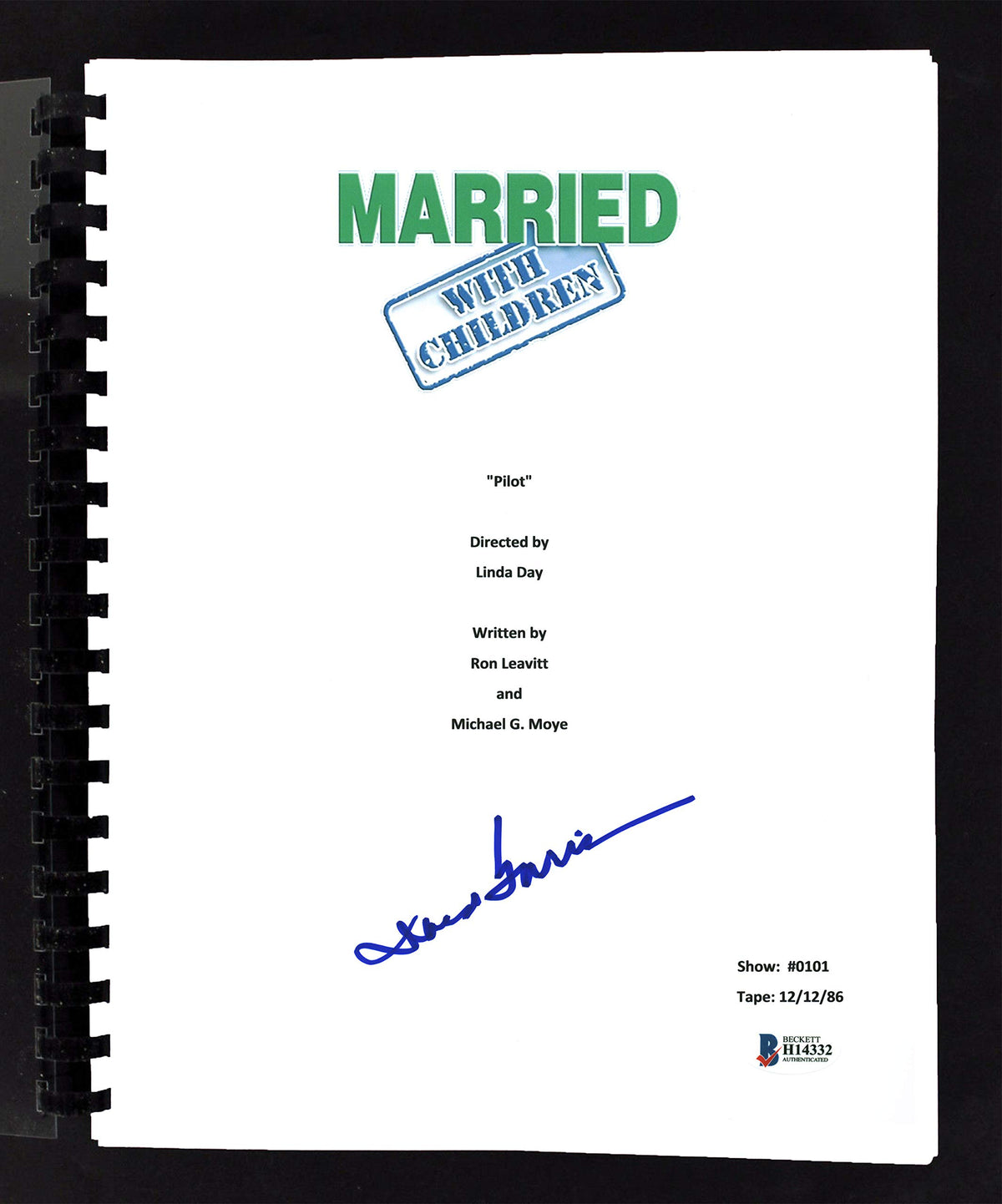 David Garrison Married With Children Signed Pilot Episode Tv Script BAS #H14332