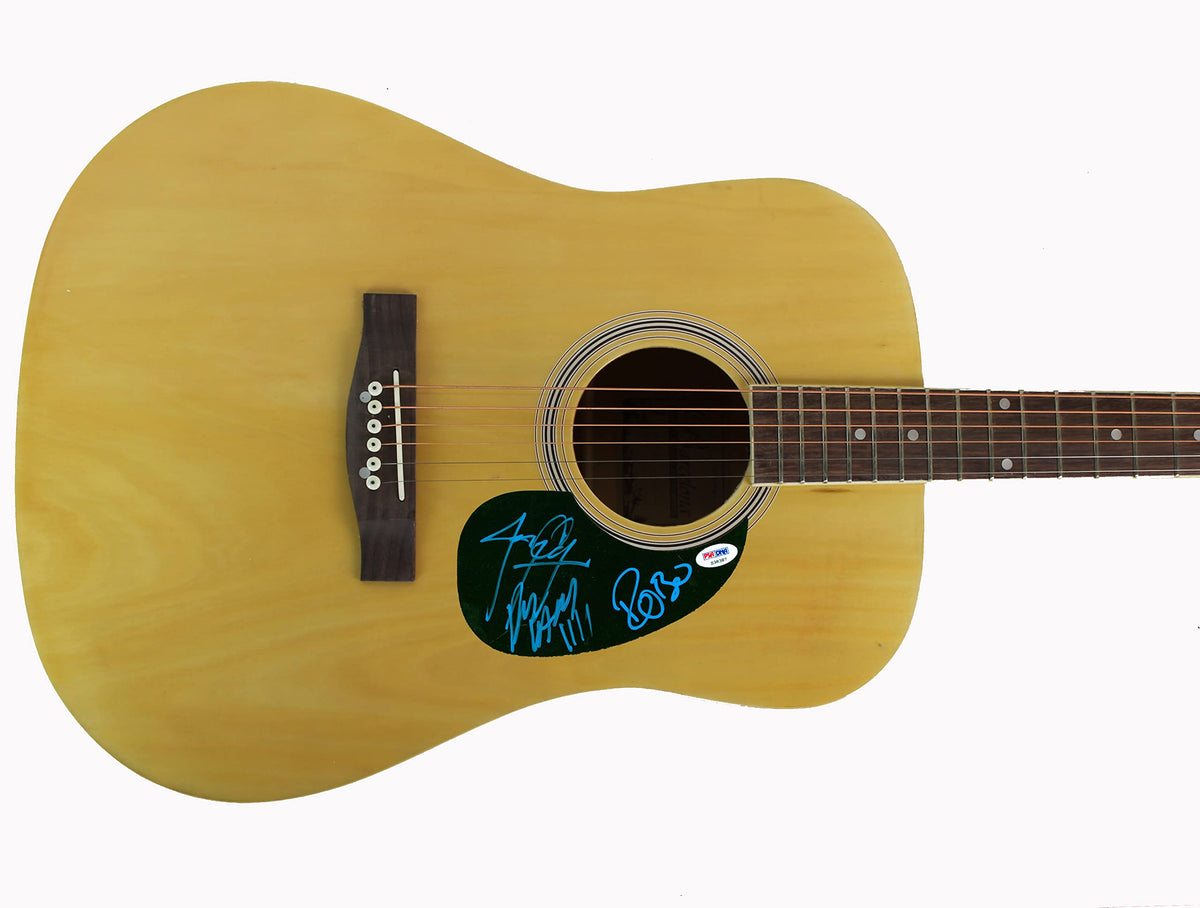 Misfits (3) Jerry Only, Robo, Dez Cadena Signed Natural Acoustic Guitar PSA/DNA