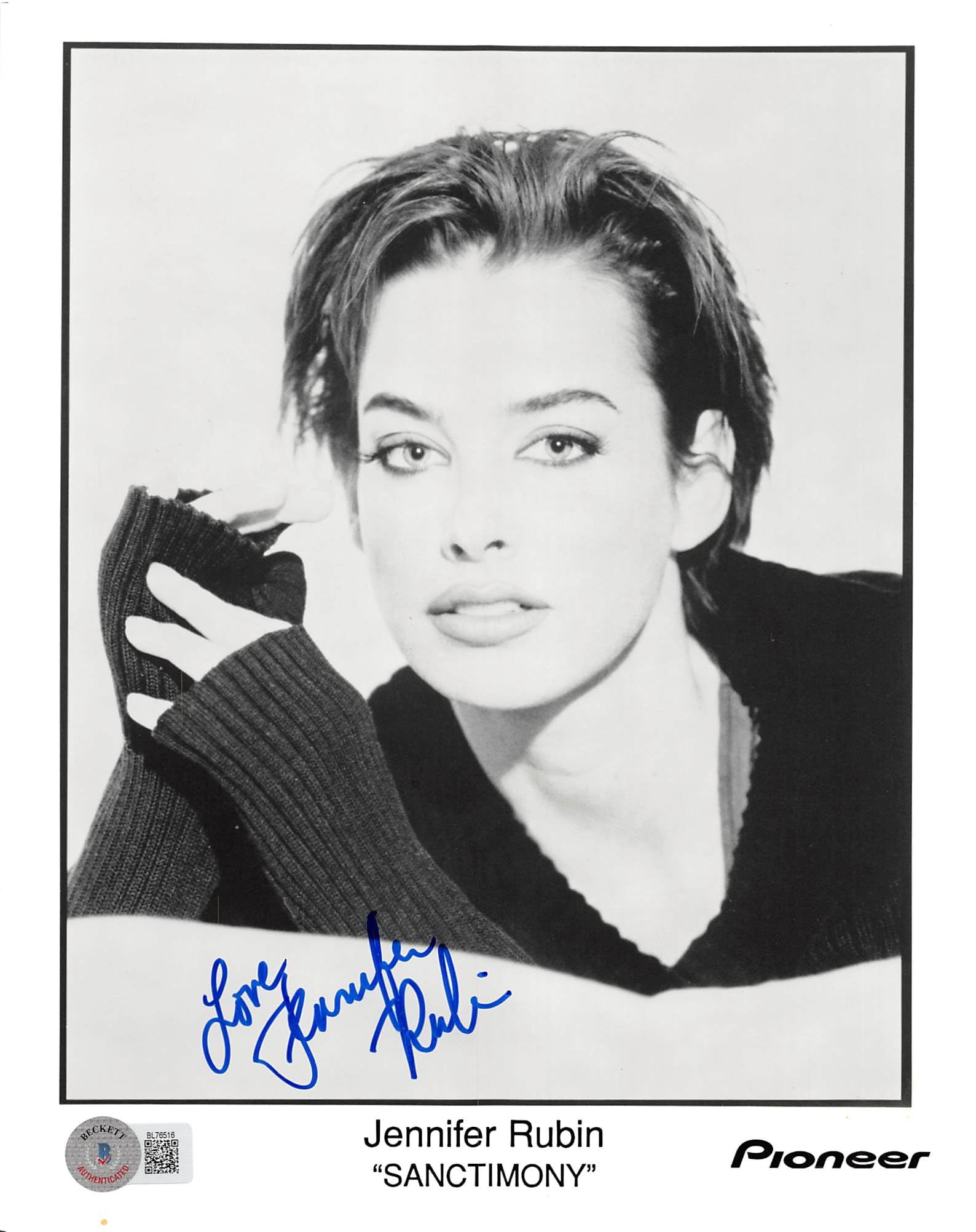 Jennifer Rubin Sanctimony "Love" Authentic Signed 8x10 Photo BAS #BL76516