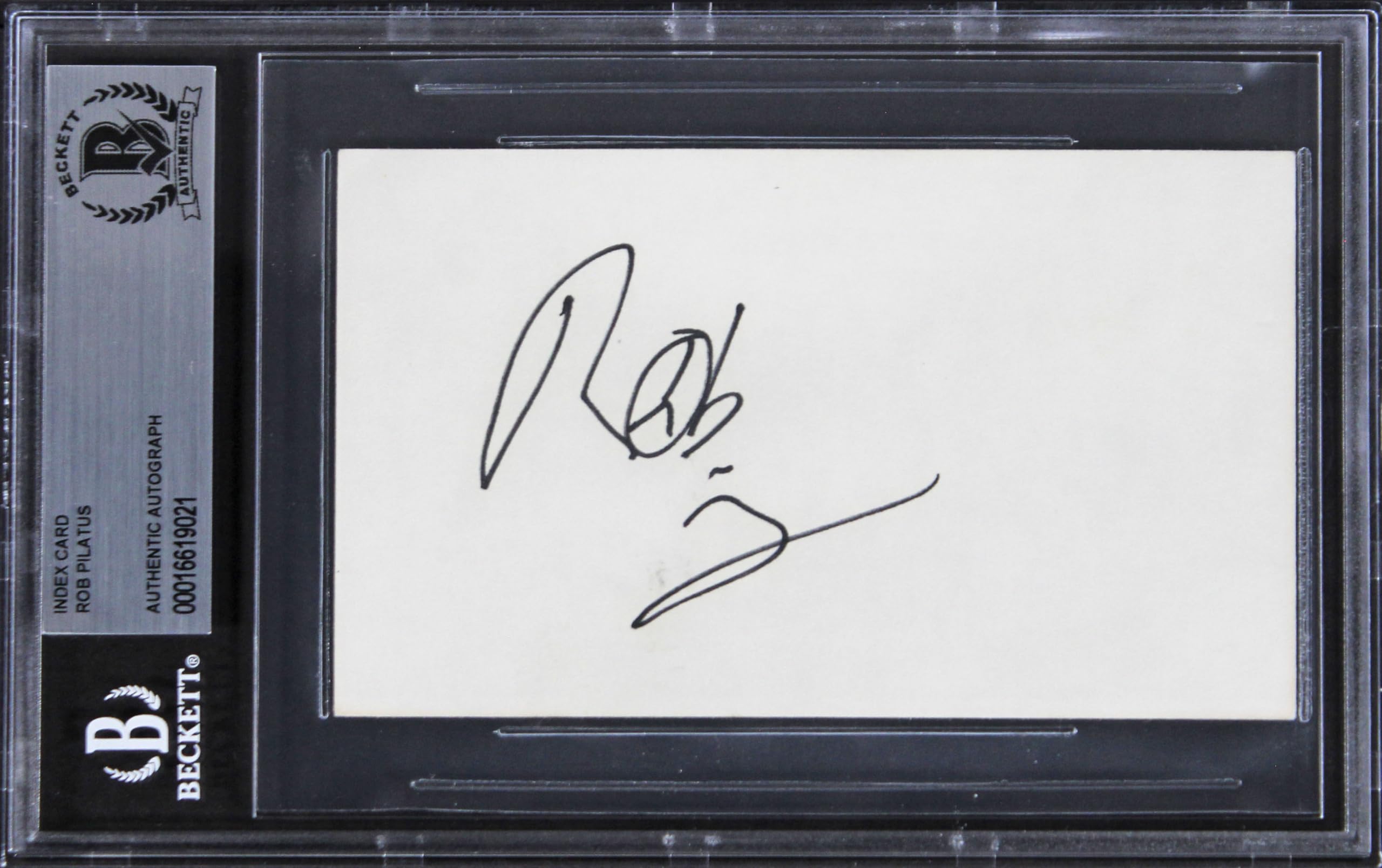 Rob Pilatus Milli Vanilli Authentic Signed 3x5 Index Card BAS Slabbed