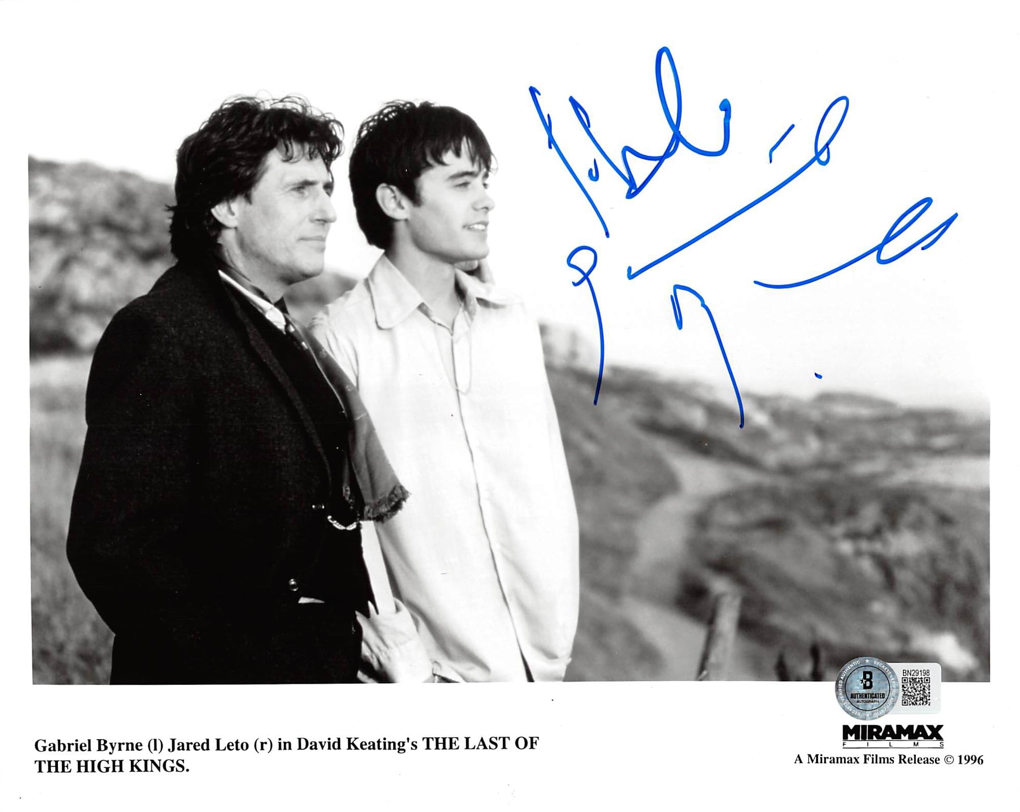 Gabriel Byrne & Jared Leto Last of the High Kings Signed 8x10 Photo BAS #BN29198