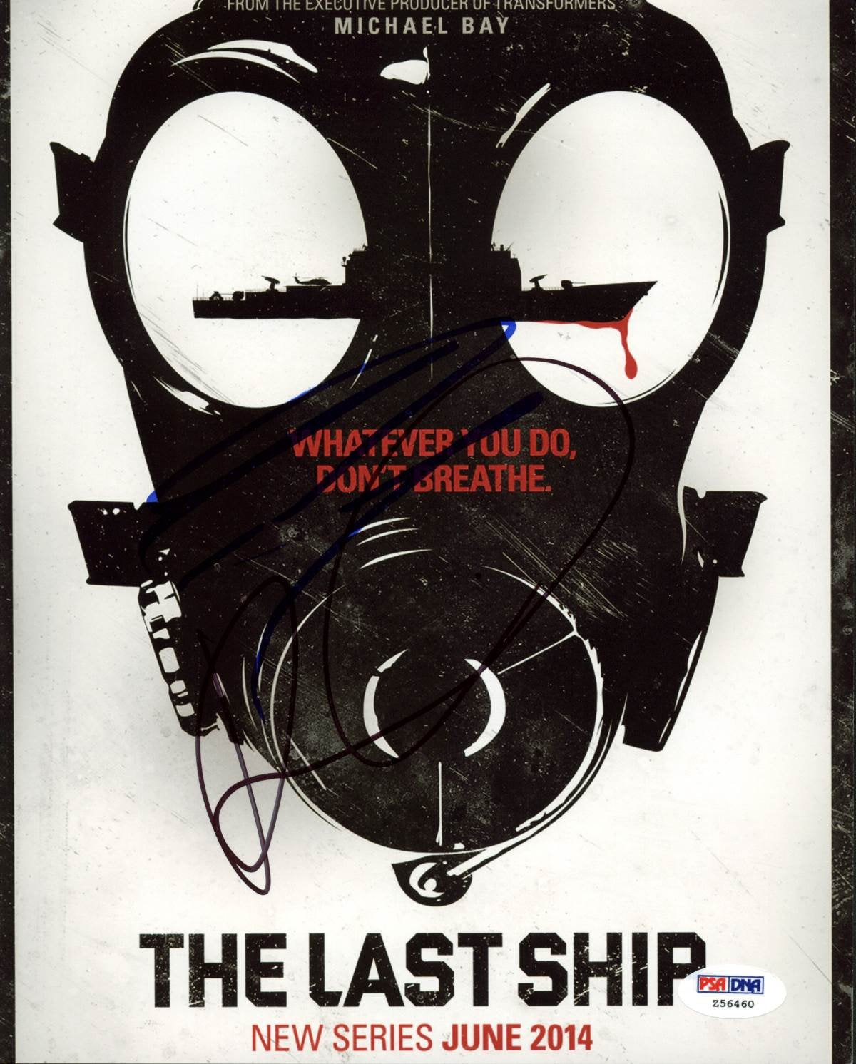 Rhona Mitra & Eric Dane The Last Ship Signed Authentic 8X10 Photo PSA #Z56460