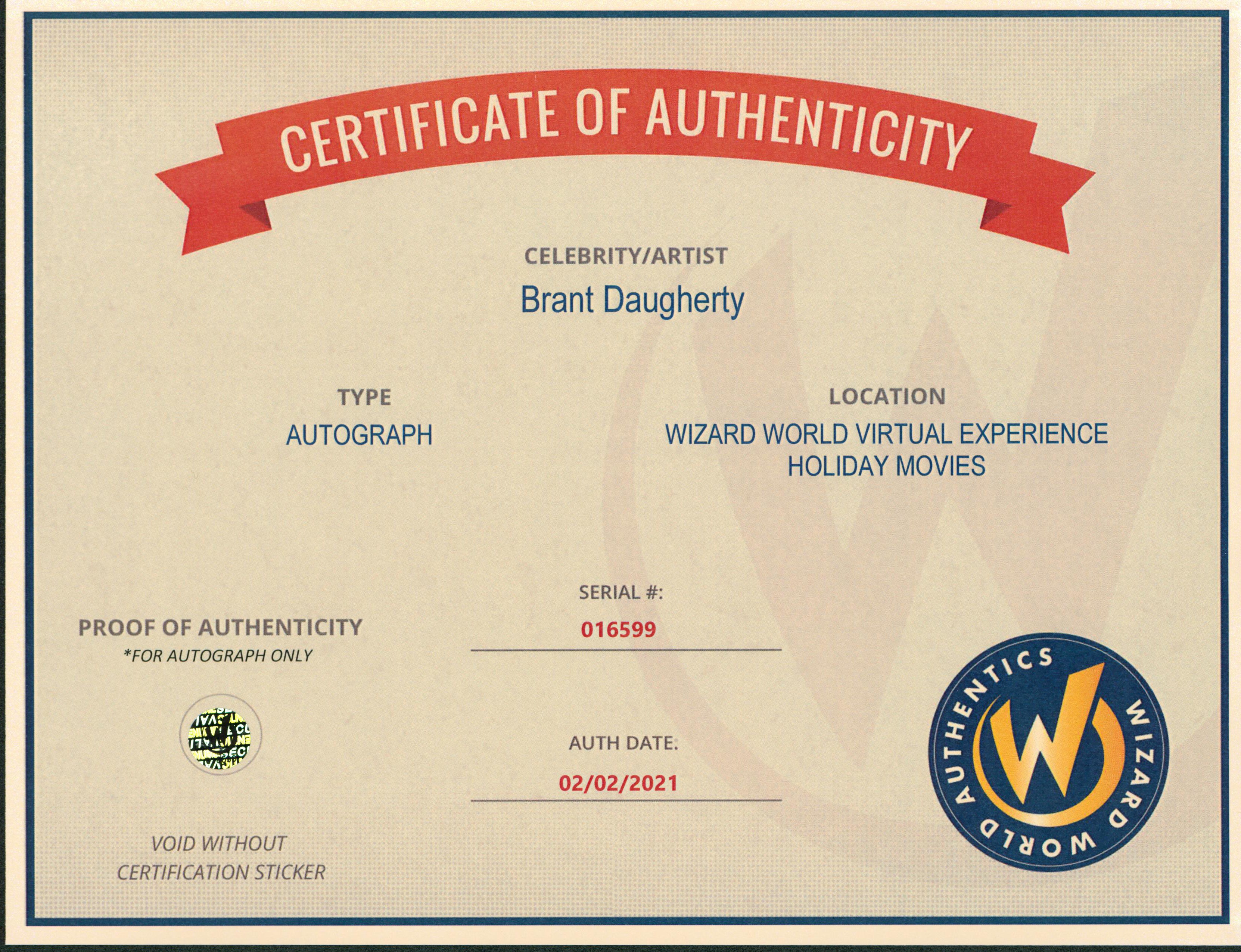 Brant Daugherty Pretty Little Liars Authentic Signed 8x10 Photo Wizard World 3